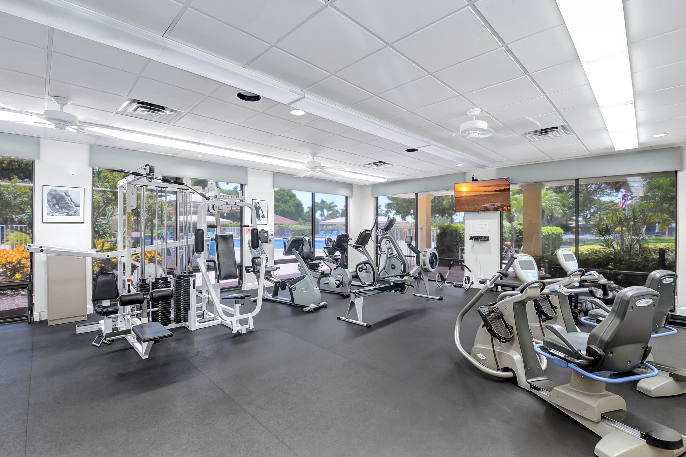 Fitness center at Rainberry Bay