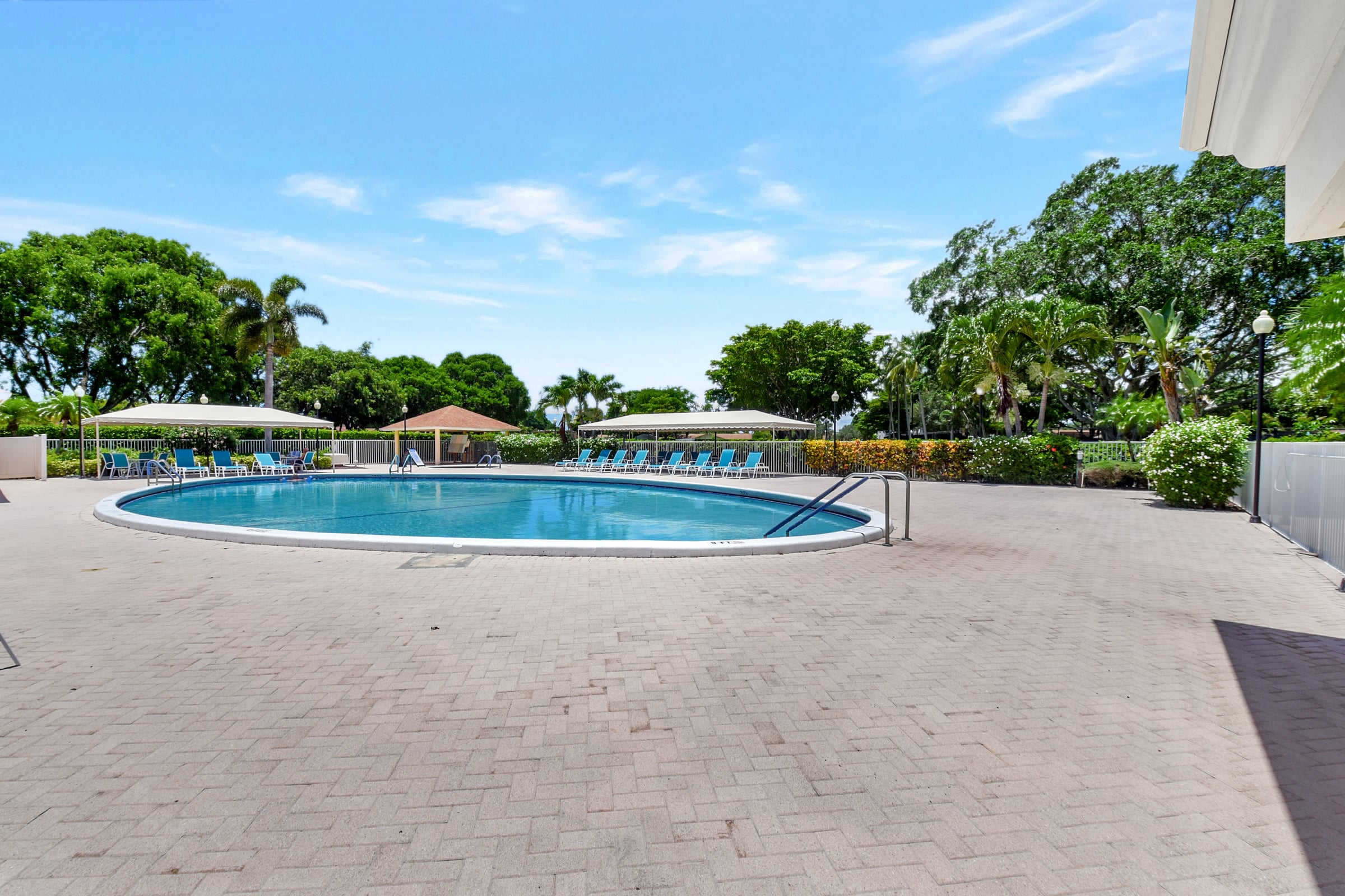 Outdoor swimming pool at Rainberry Bay in Delray Beach