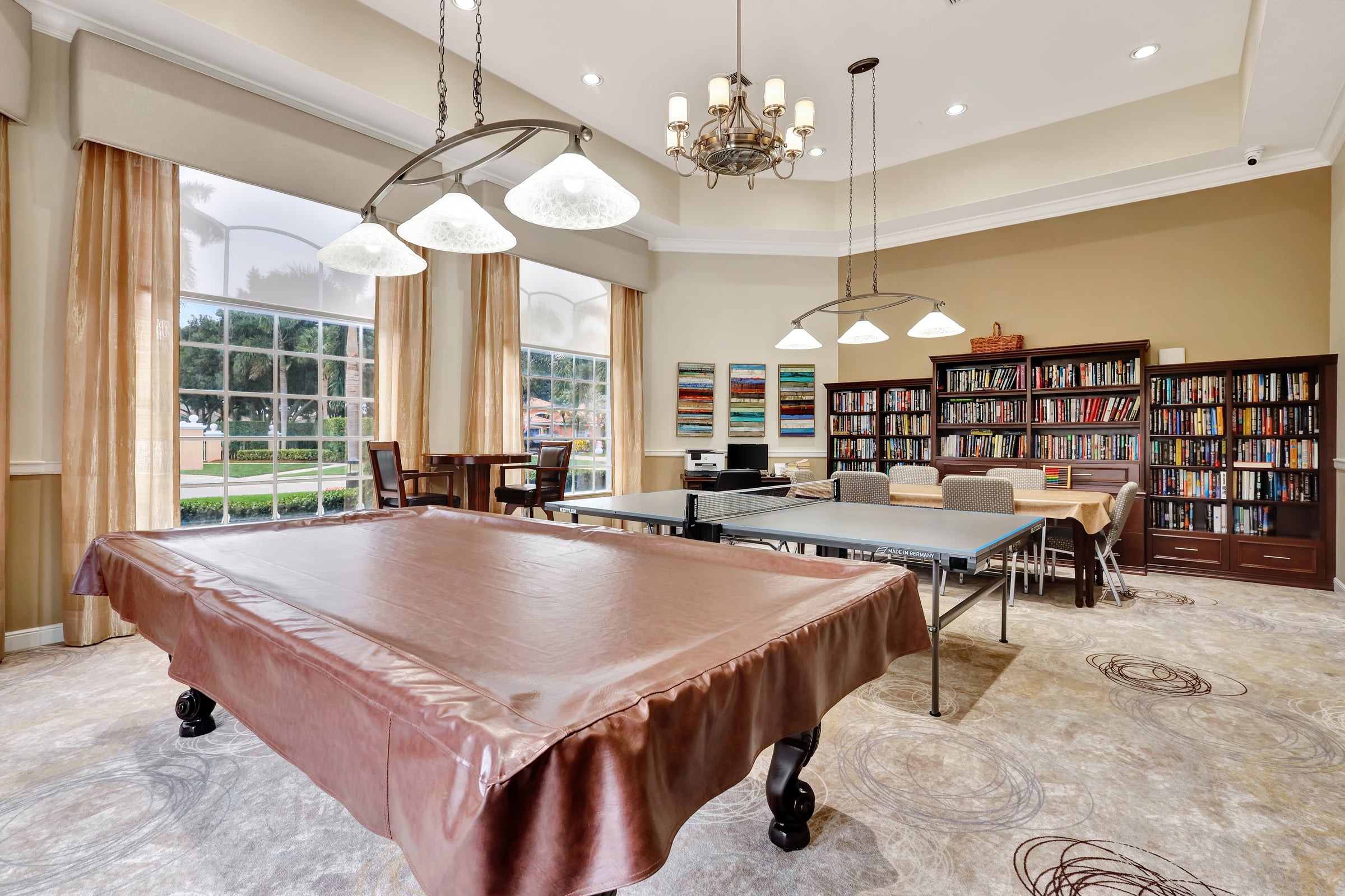 Billiards room at the San Marco clubhouse