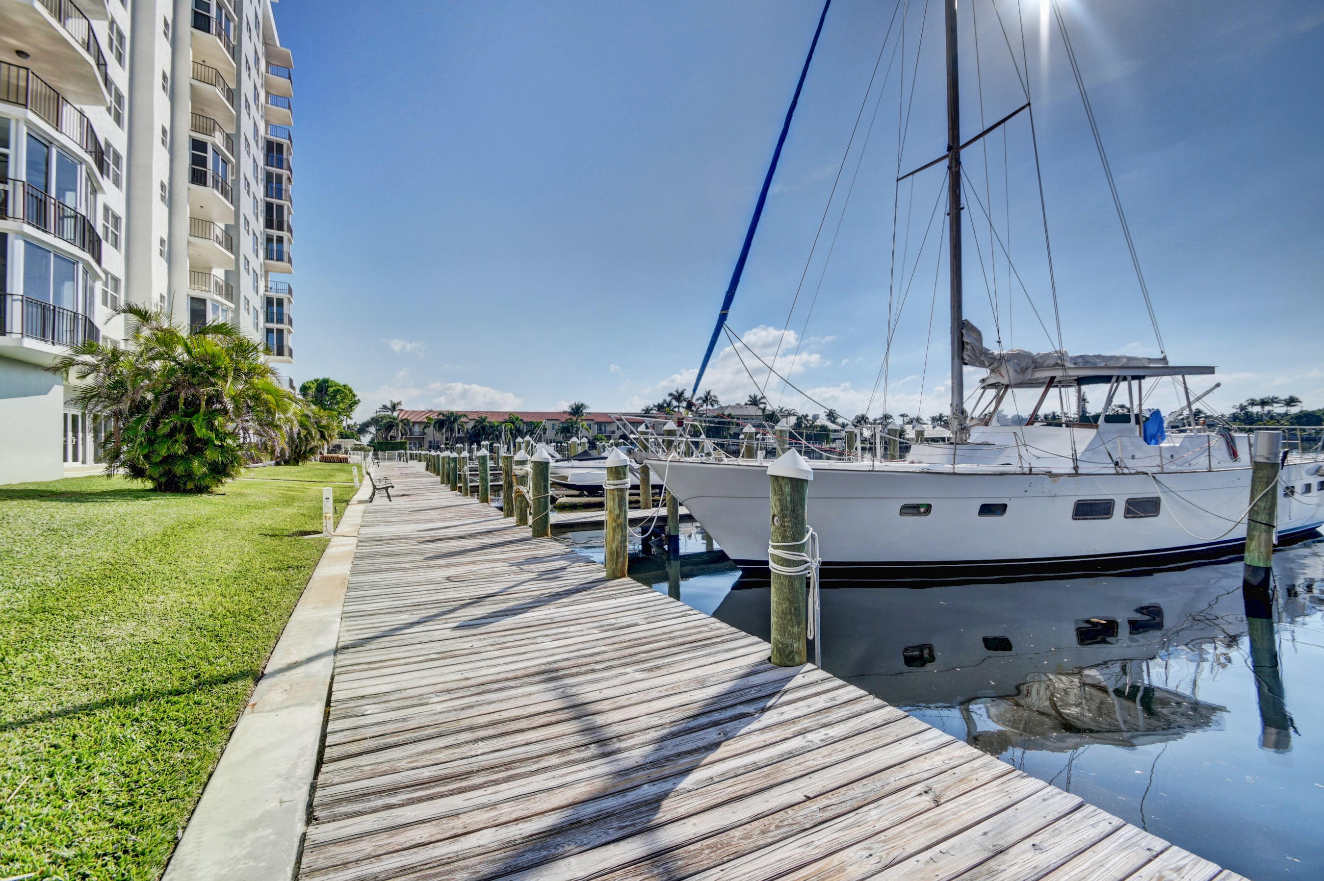 Boat dock at Seagate Towers