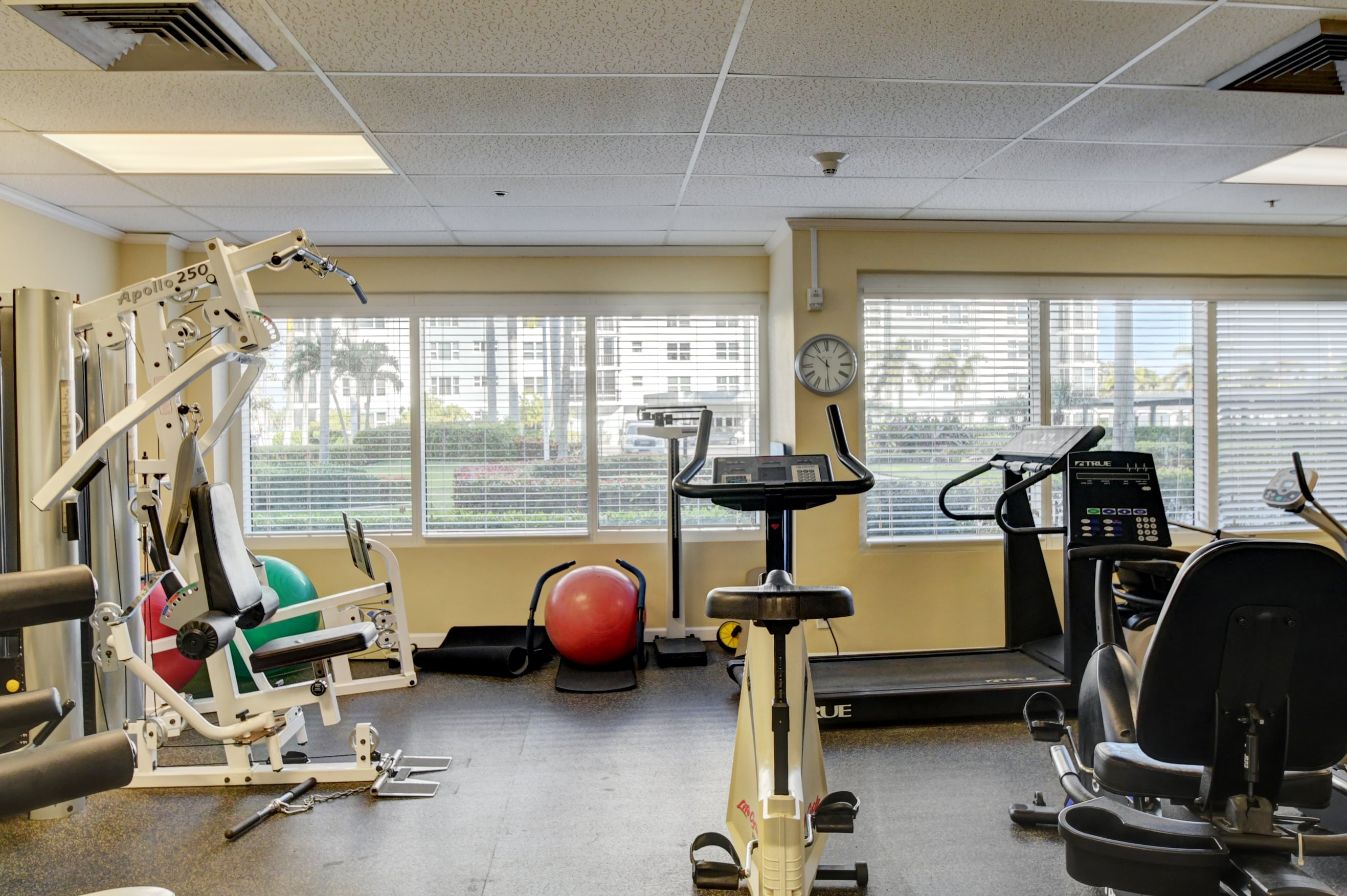 Fitness center at Seagate Towers