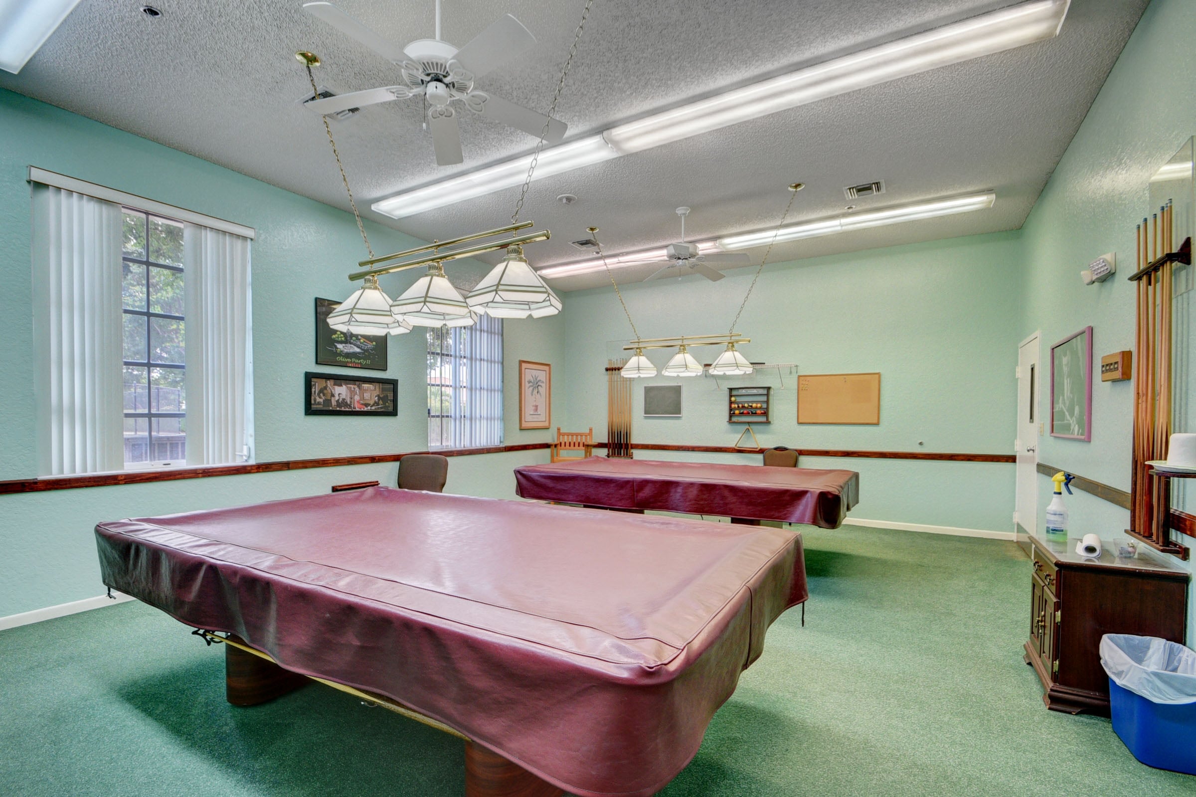 Billiards room at Summer Chase clubhouse