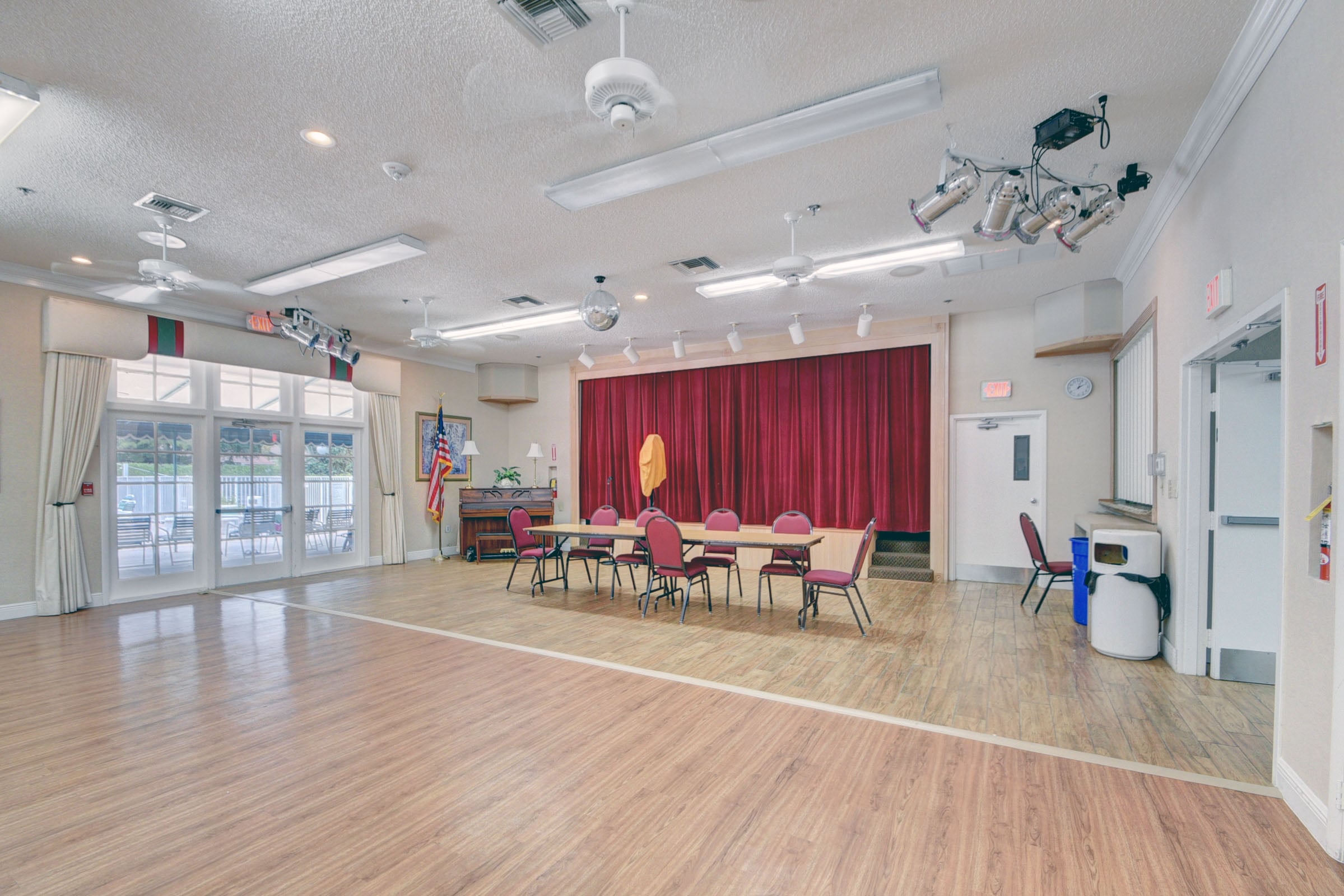 Social hall at Summer Chase clubhouse
