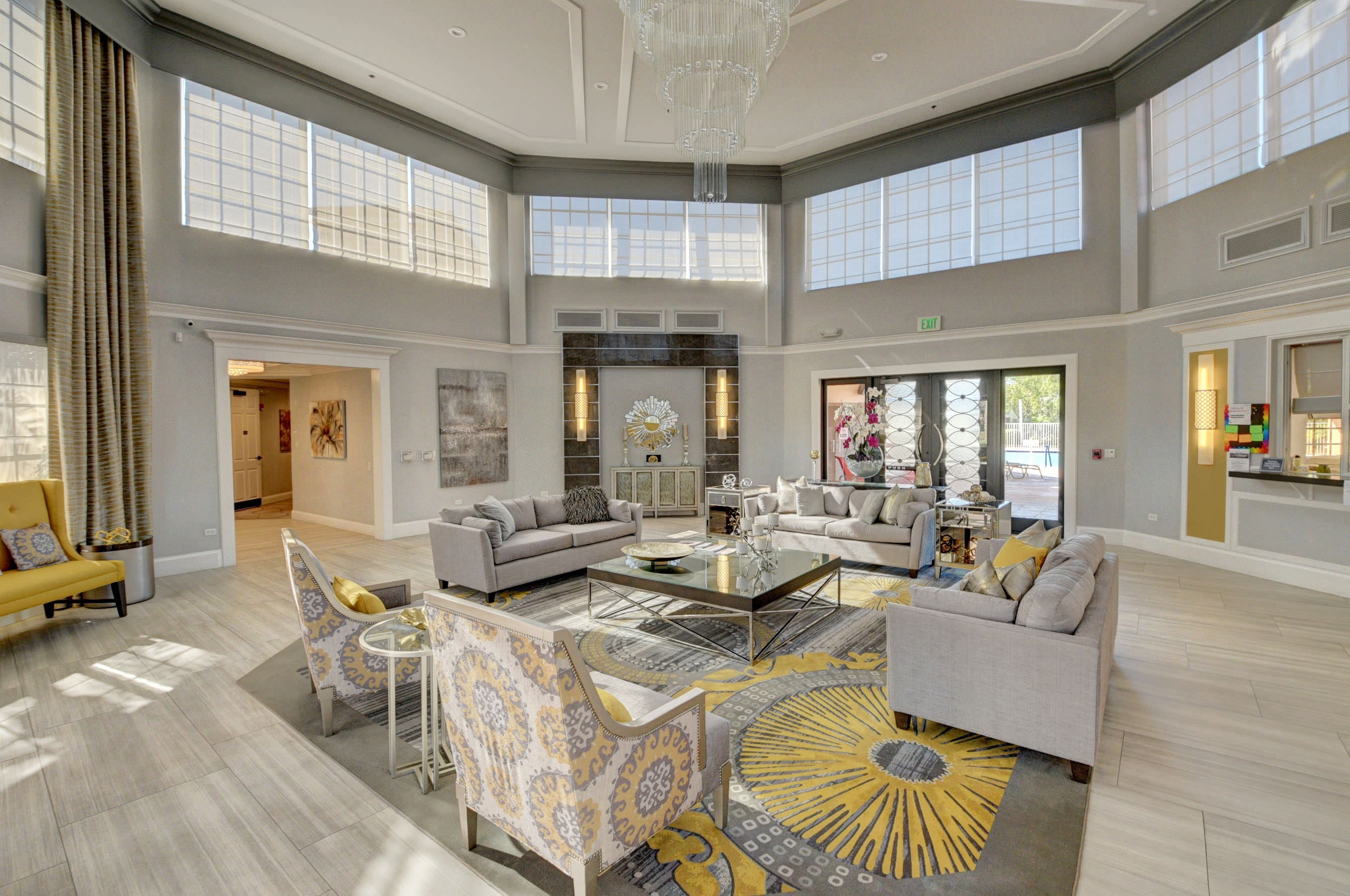 Clubhouse lounge at The Grove in Boynton Beach