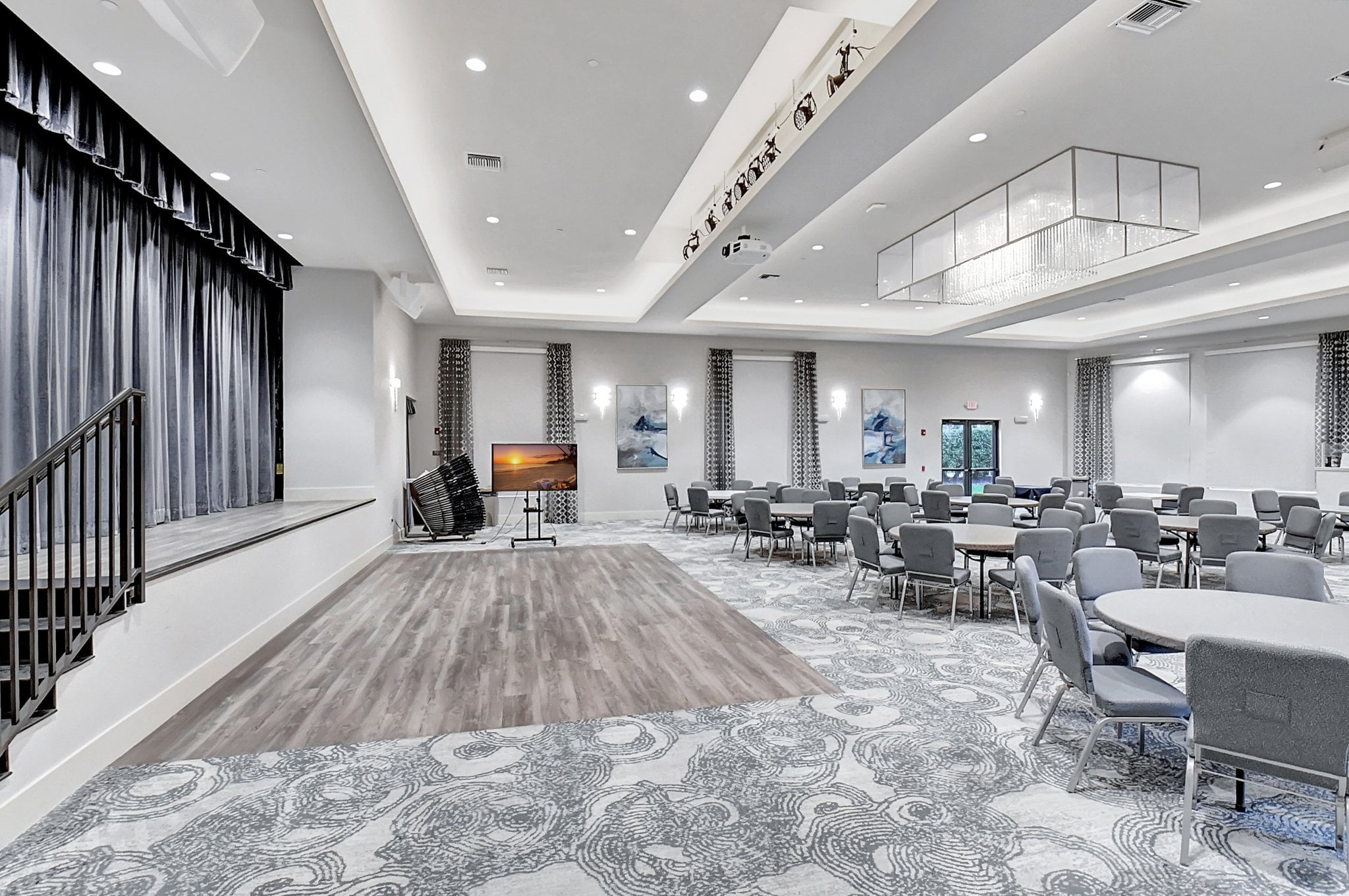 Social hall at the Tivoli Lakes clubhouse