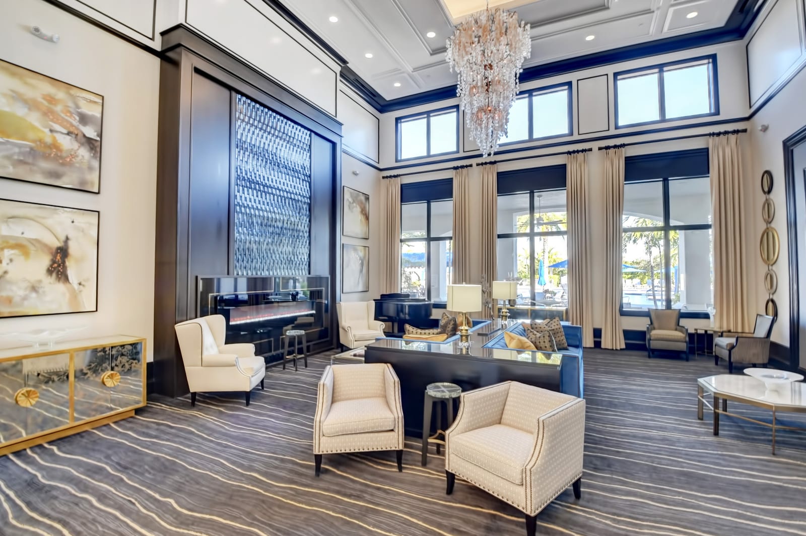 Clubhouse lobby at Valencia Bay