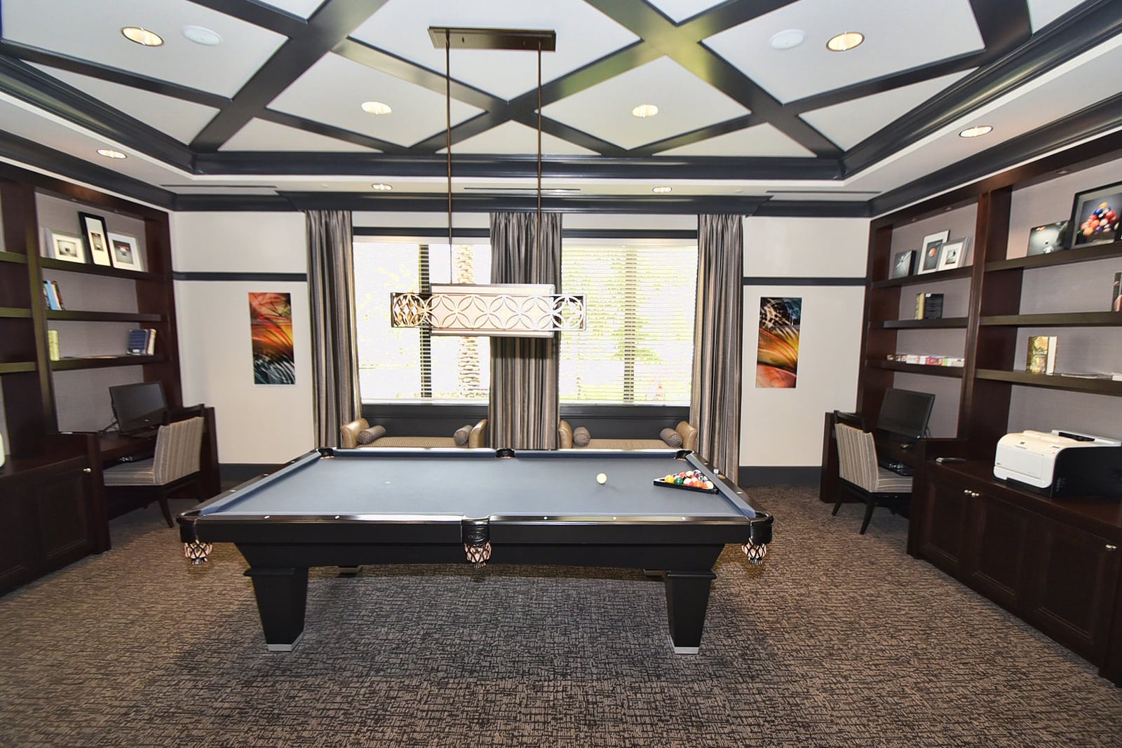 Billiards room at the Valencia Cove clubhouse
