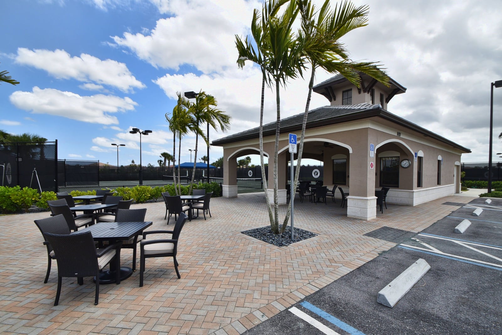 Poolside pavilion at Valencia Cove