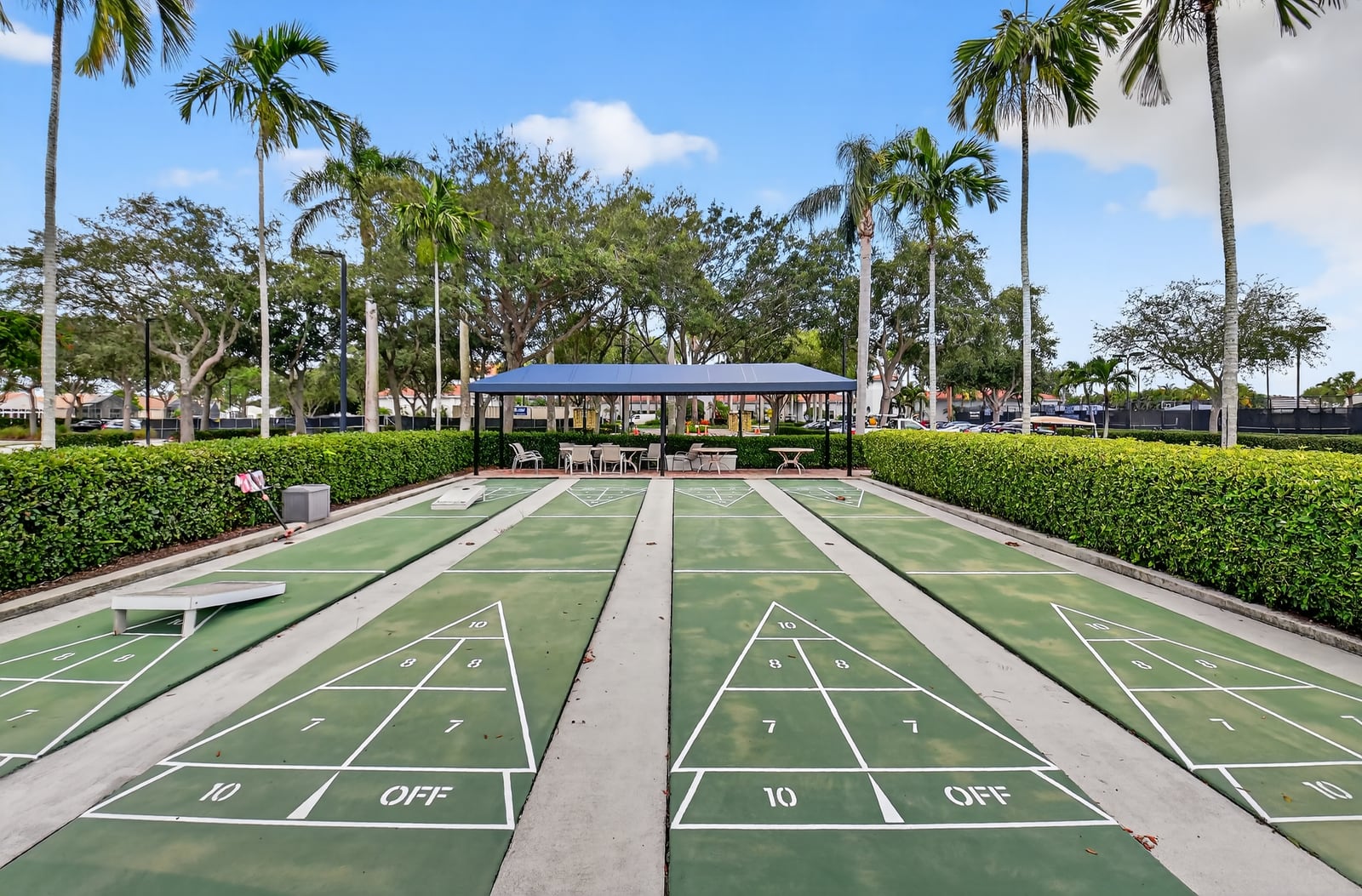 Tennis courts at Valencia Falls in Delray Beach