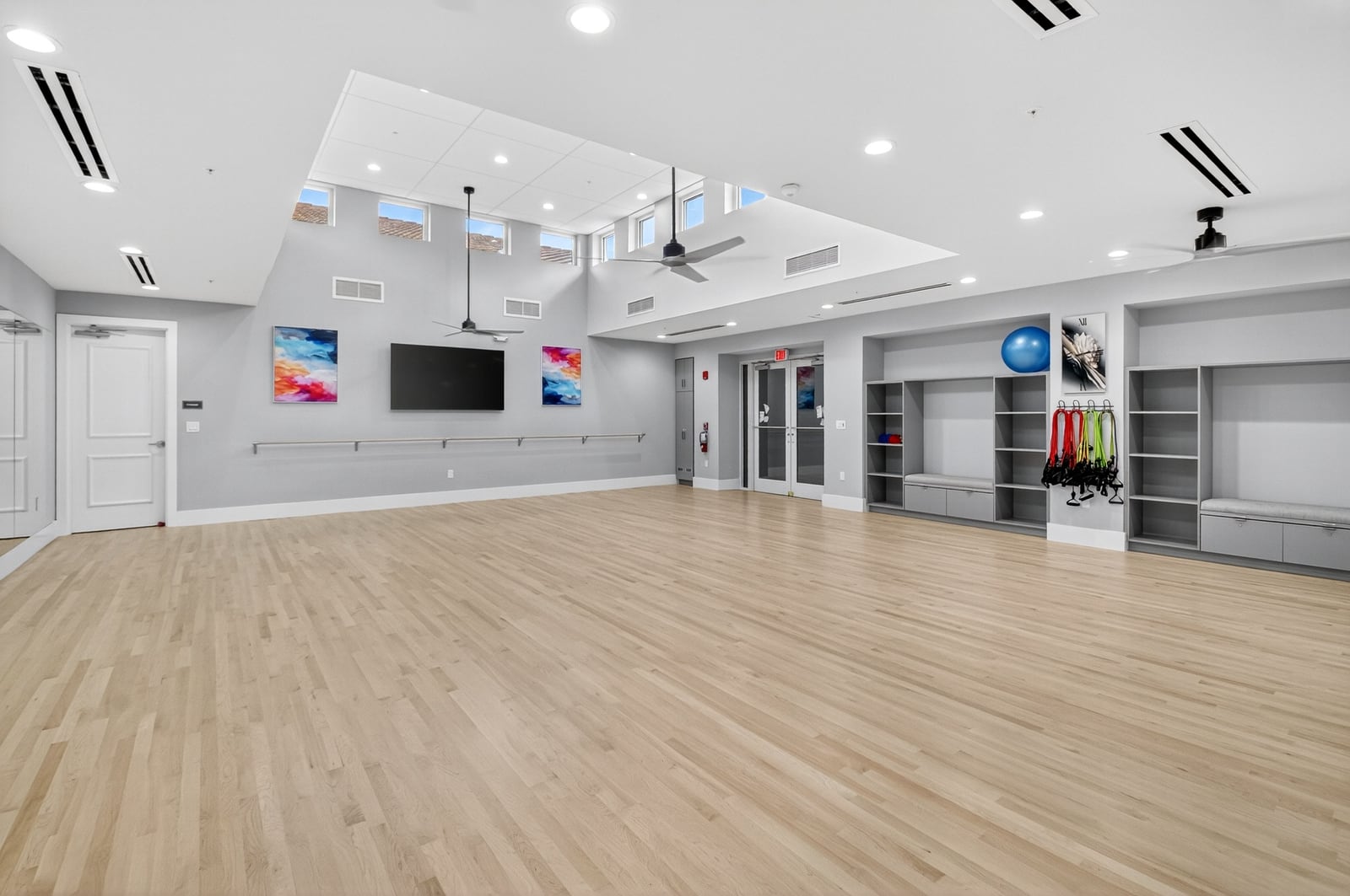 Group fitness studio at Valencia Falls in Delray Beach