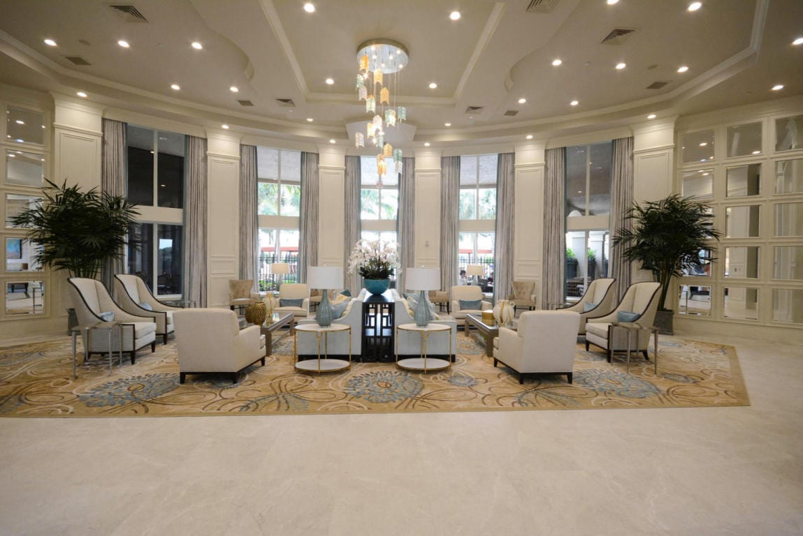 Clubhouse lobby at Valencia Palms