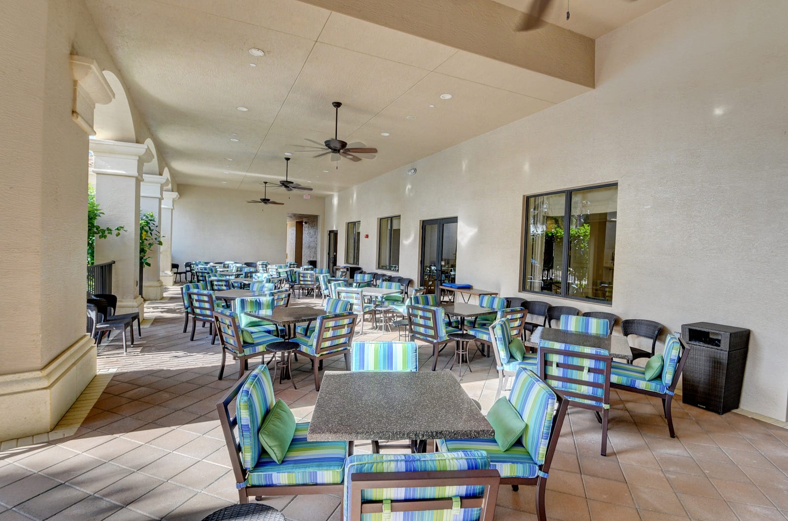 Clubhouse patio at Valencia Palms