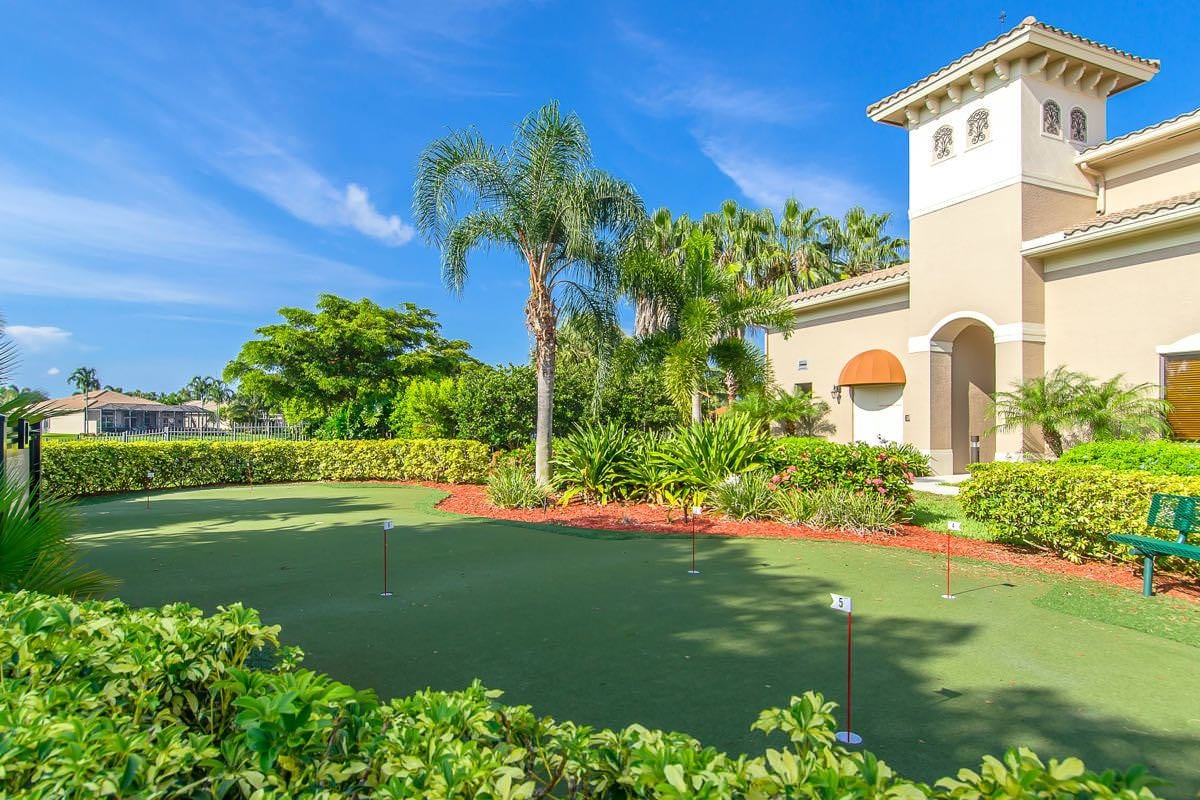 Community entrance at Valencia Pointe in Boynton Beach