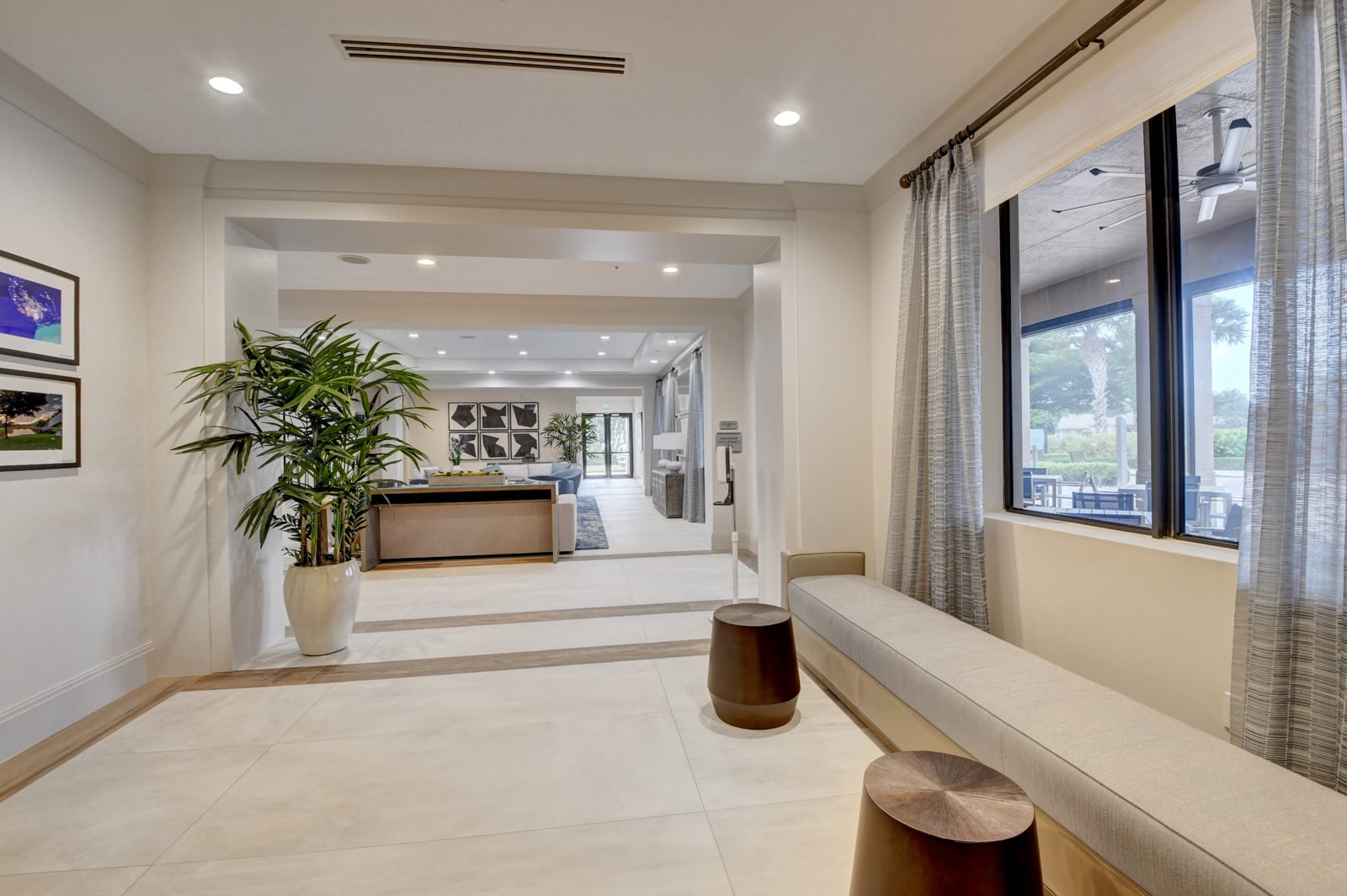 Clubhouse dining room at Valencia Pointe in Boynton Beach