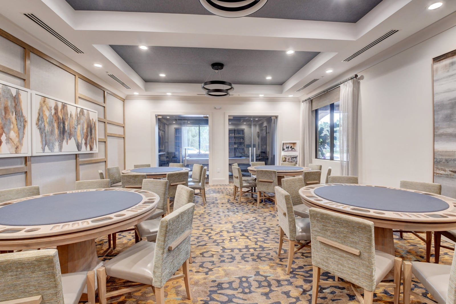 Card room at Valencia Pointe in Boynton Beach