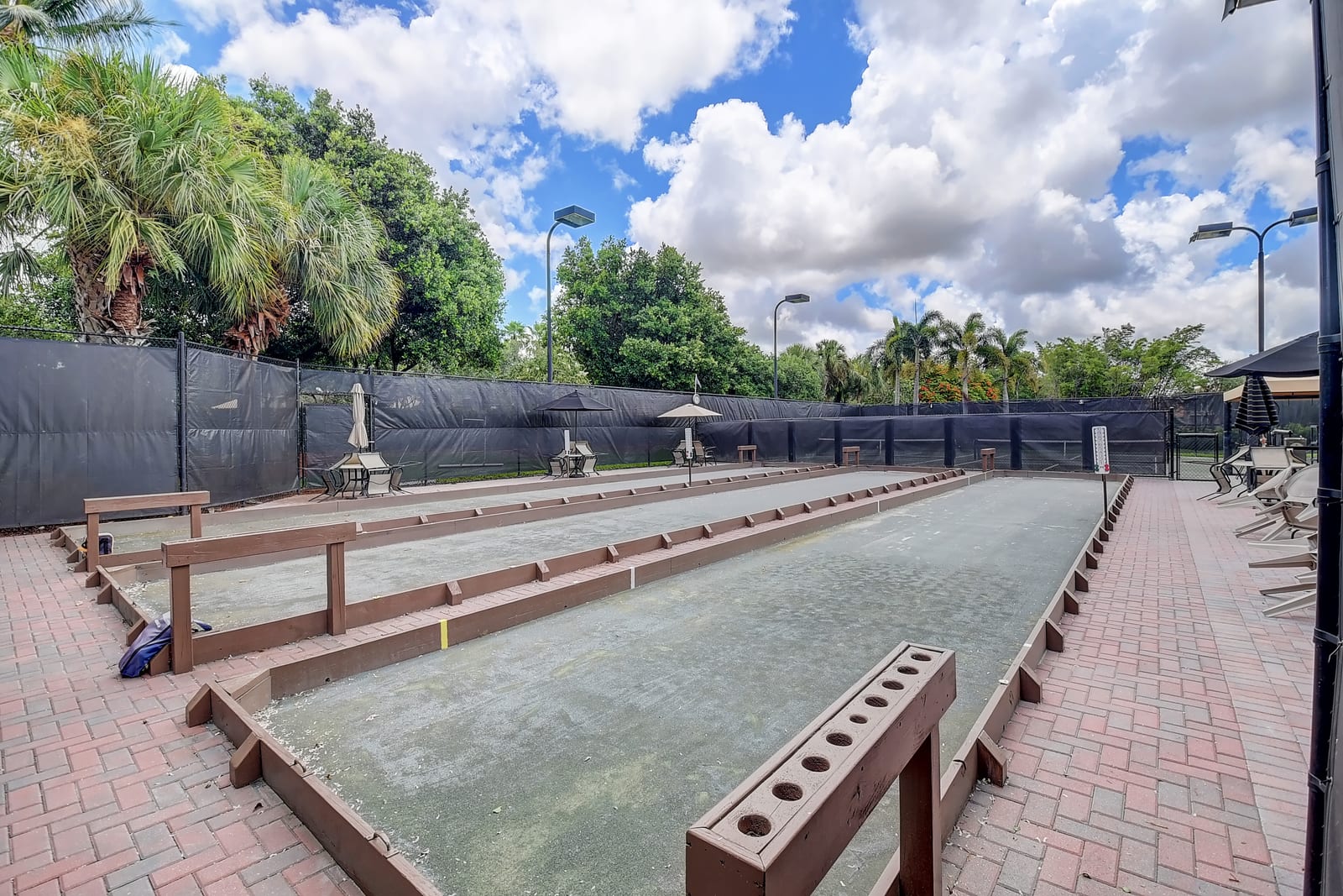 Bocce courts at Valencia Shores