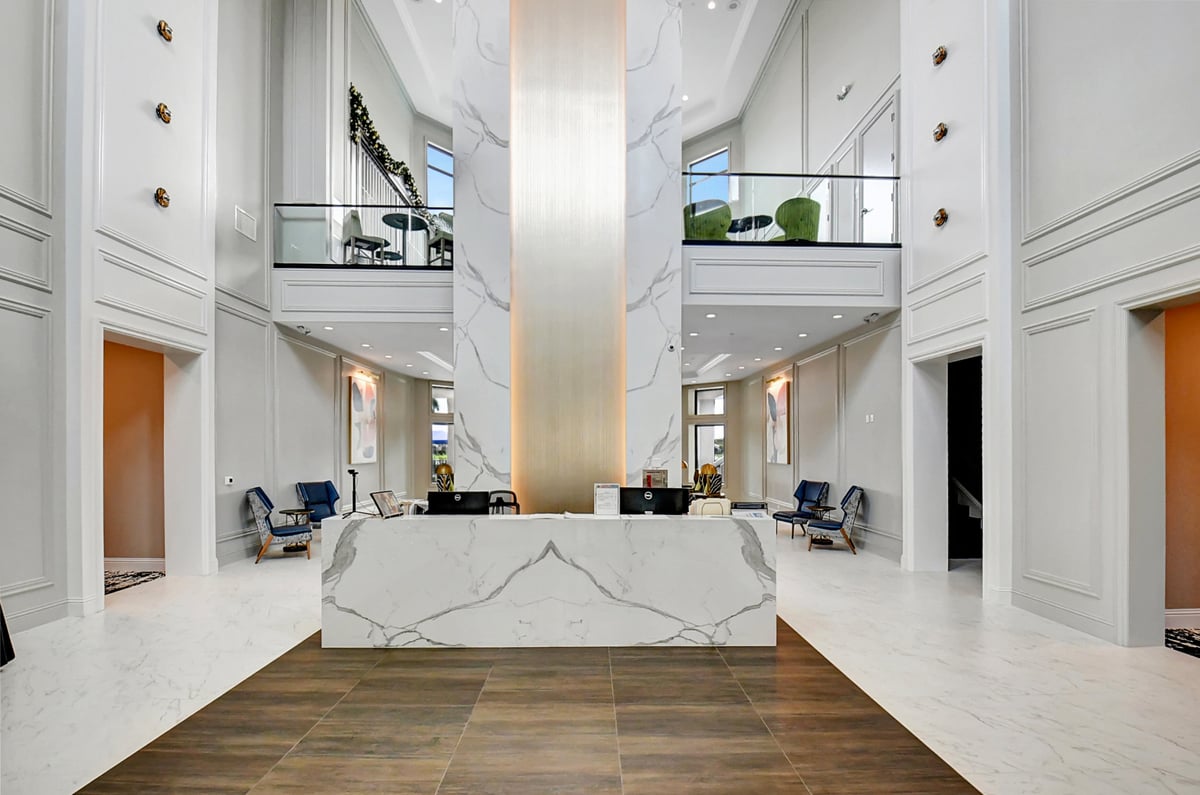 Clubhouse lobby at Venetian Isles