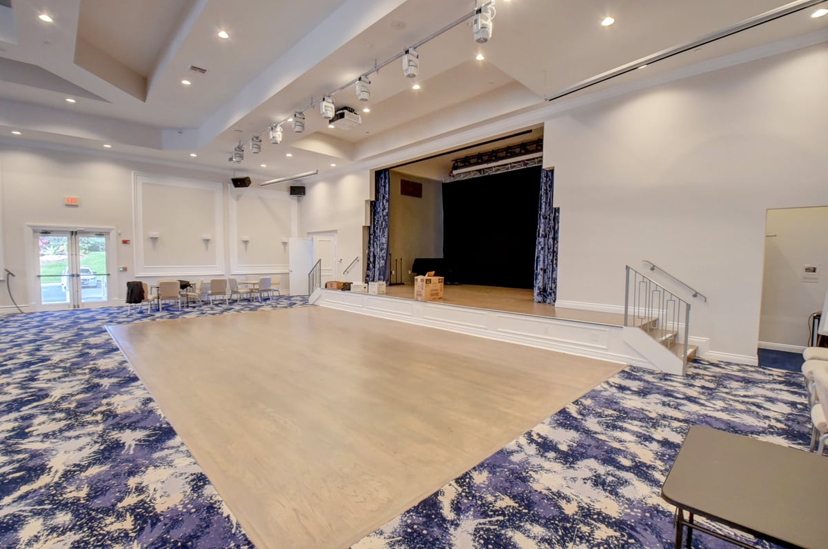 Social hall at the Villa Borghese clubhouse