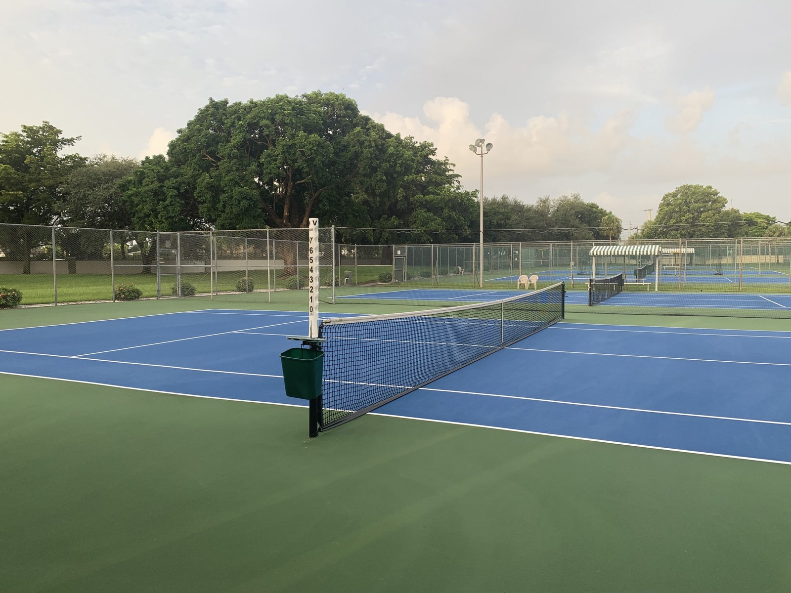 Blue and green tennis courts at Wynmoor