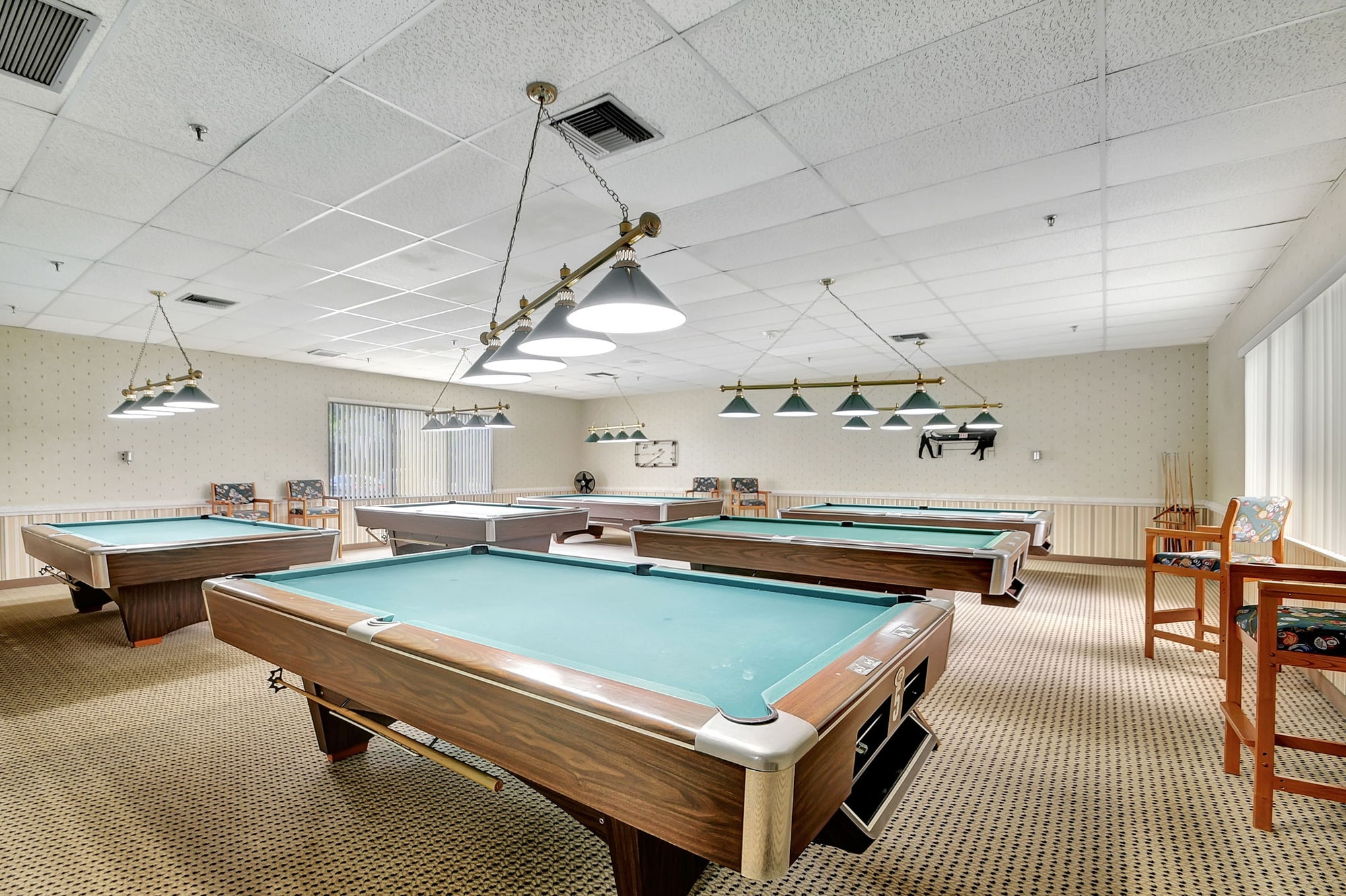 Billiards room at the Lucerne Lakes clubhouse