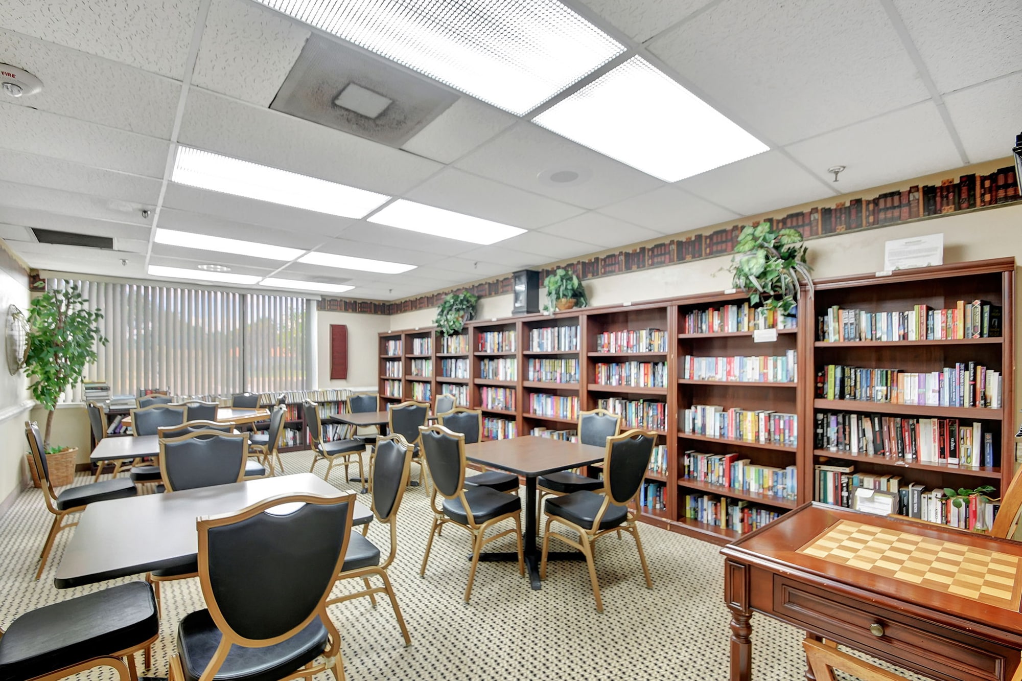 Library and card room at the Lucerne Lakes clubhouse