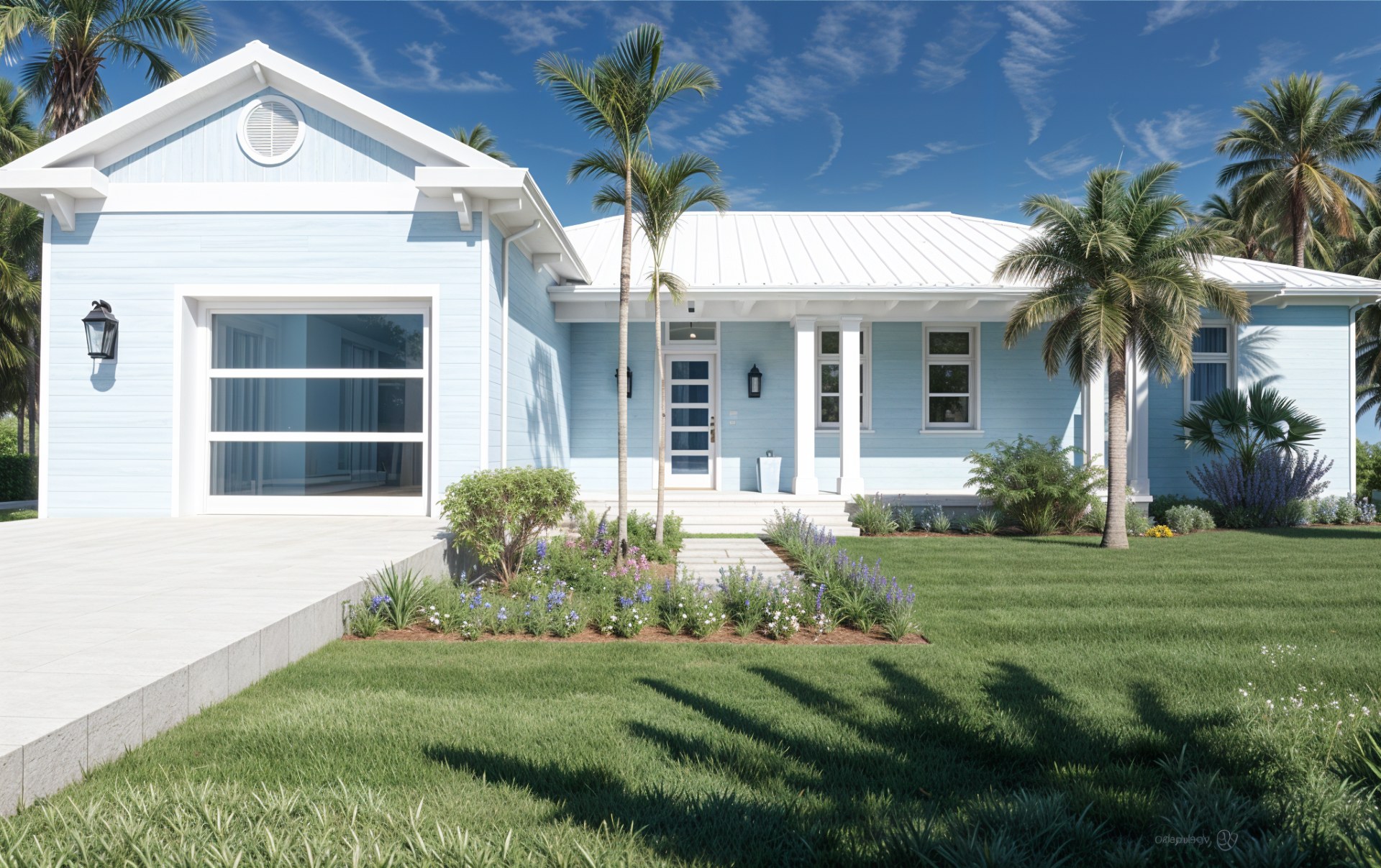 A front elevation from a current house vision.