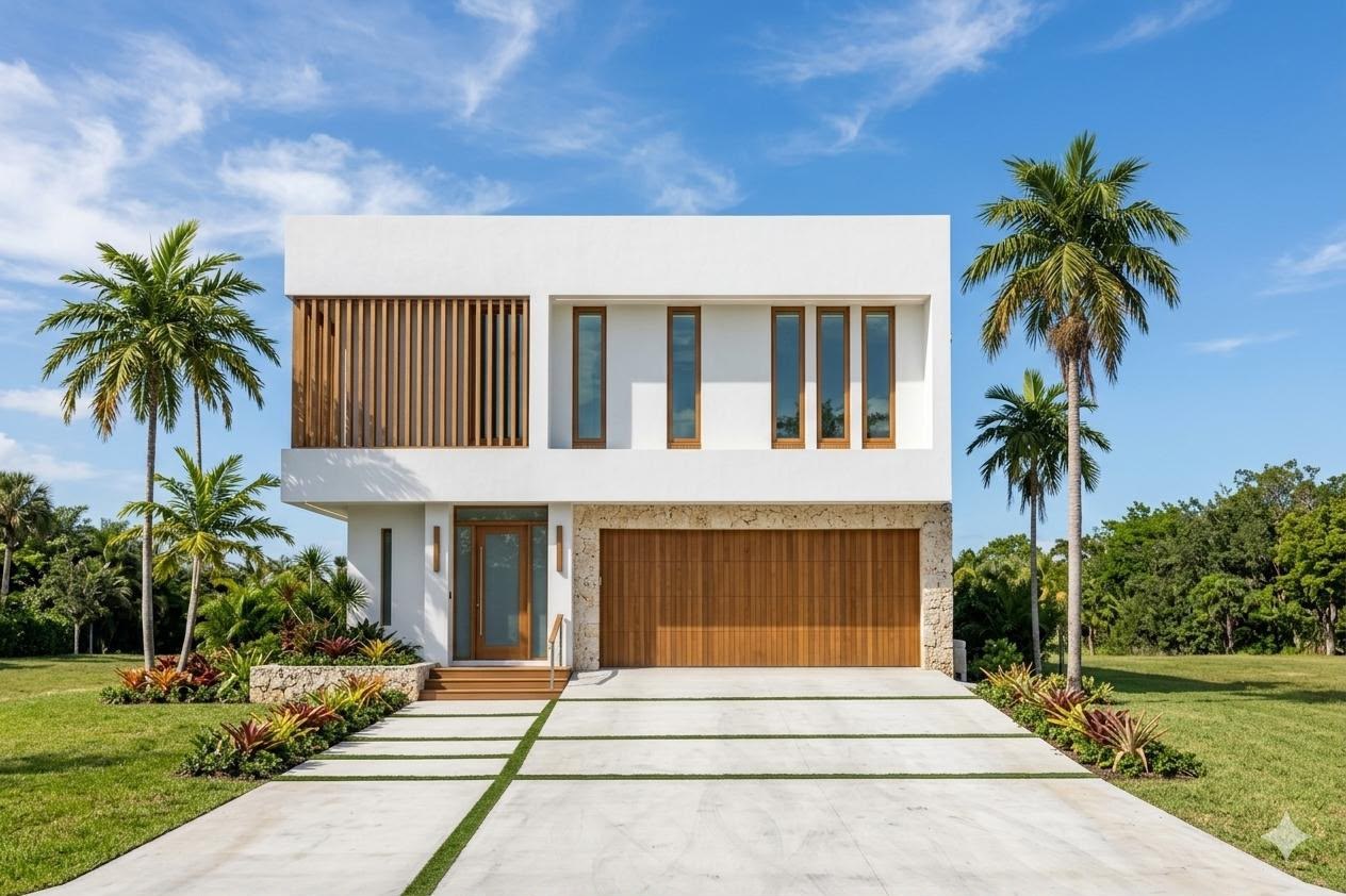 Island home designed with coordinated site and outdoor living areas