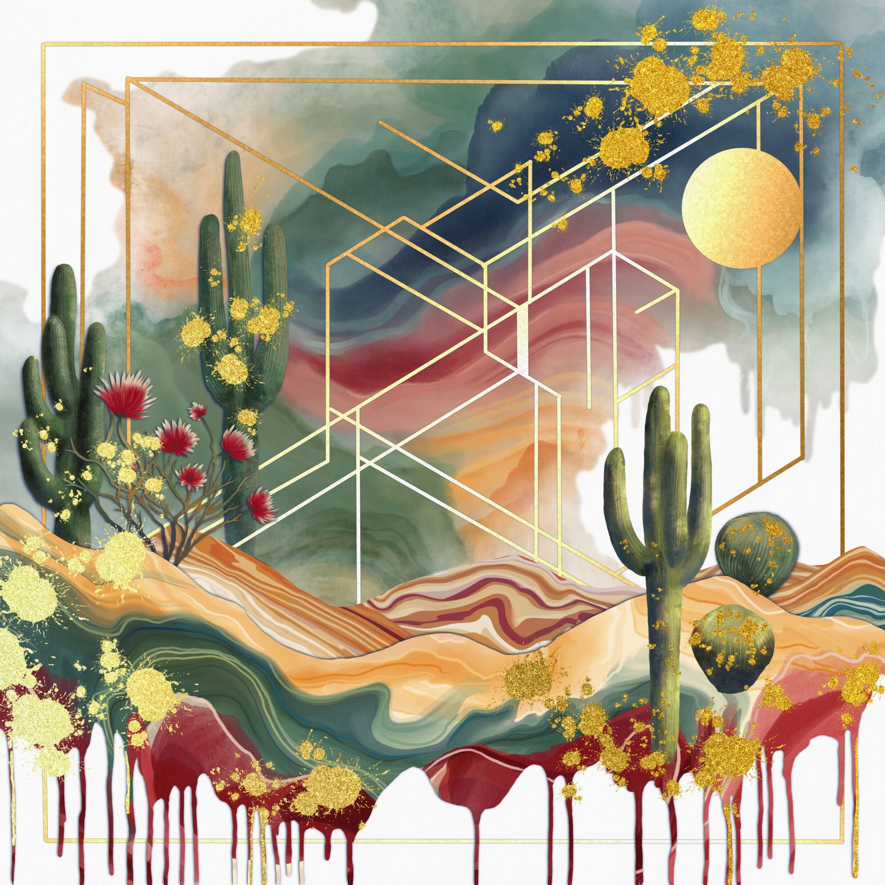 Desert Geometrics abstract desert fine art print