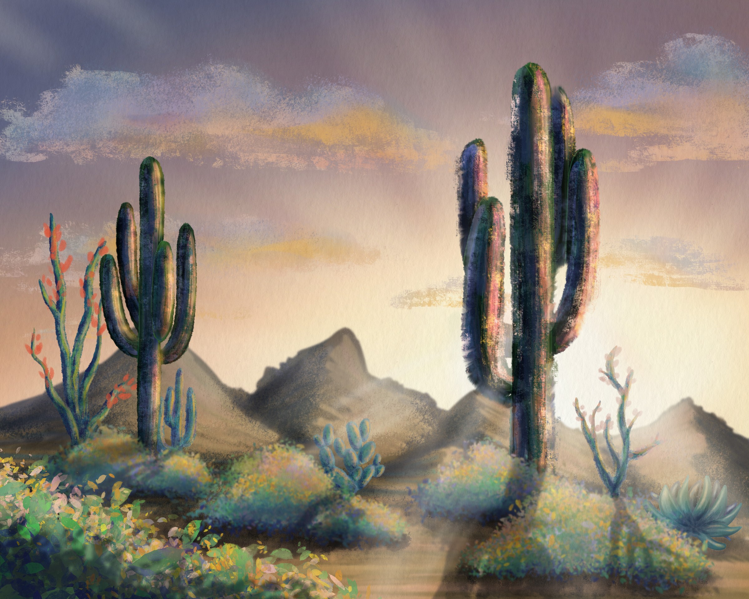 Hour Before Gold desert landscape fine art print