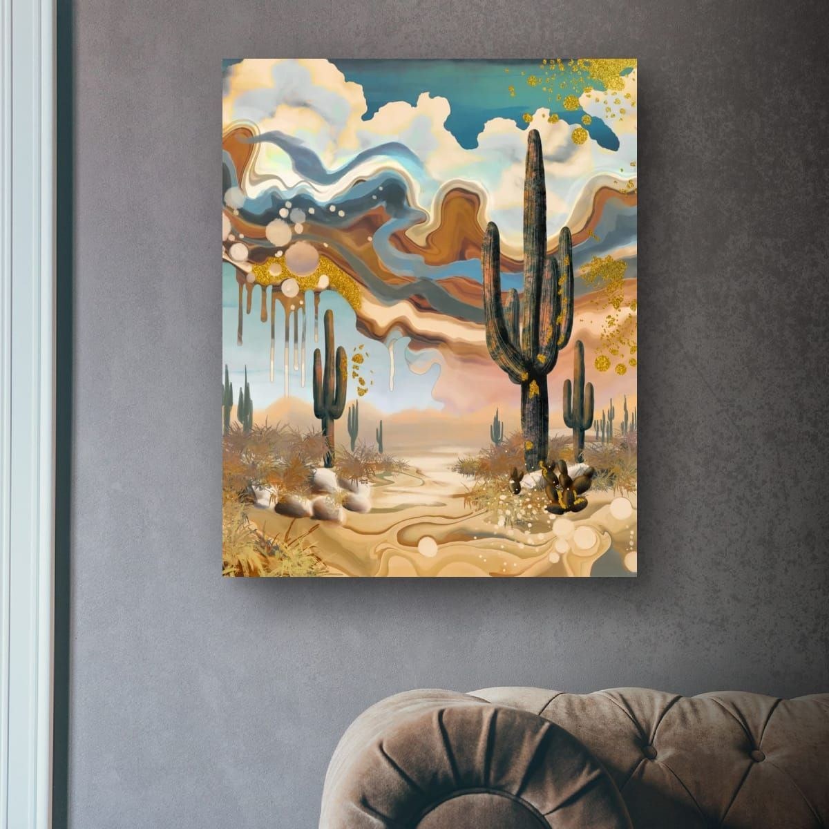 Cacti Cloud Waltz shown in a living room