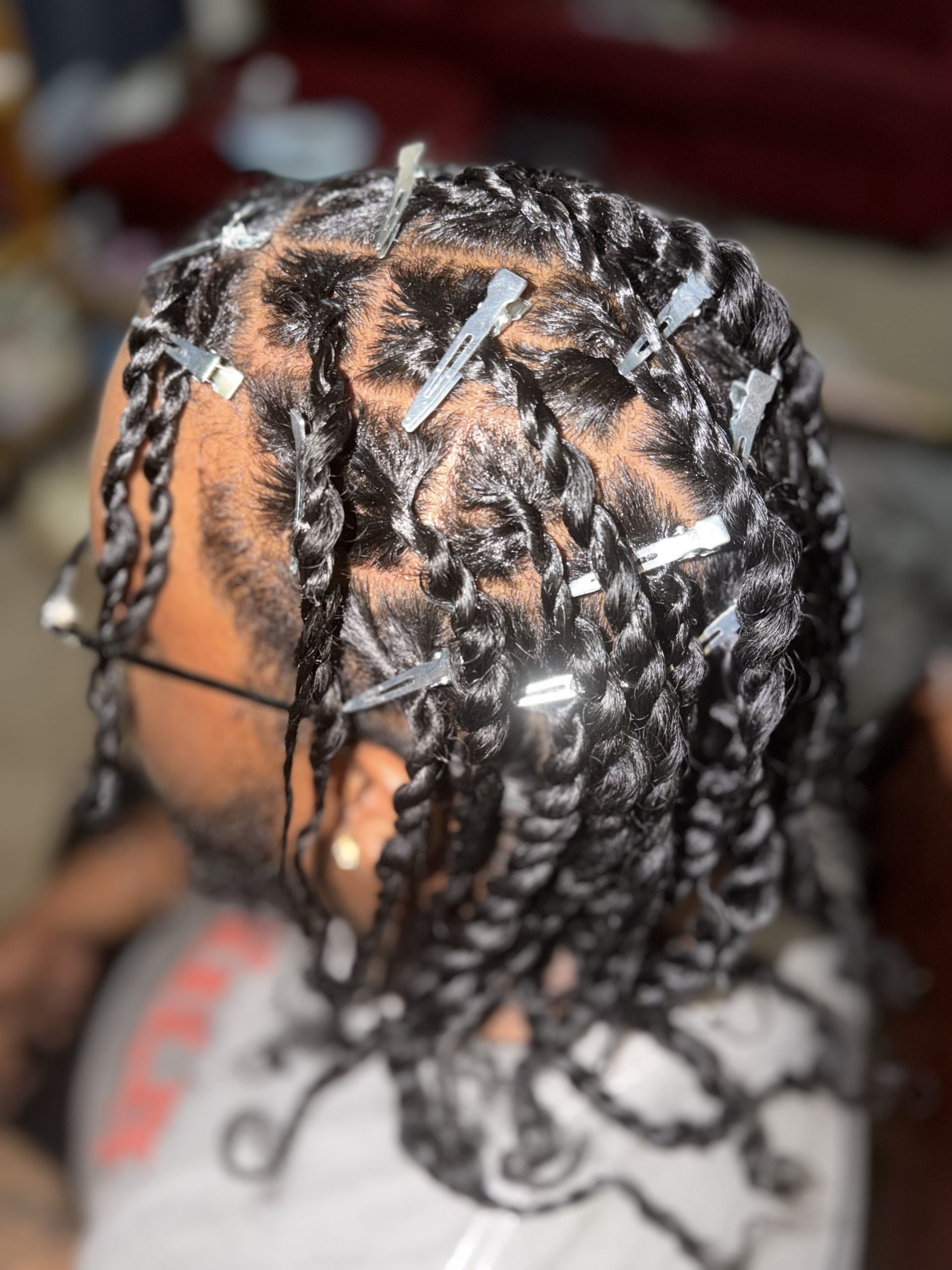 Curled braided finish