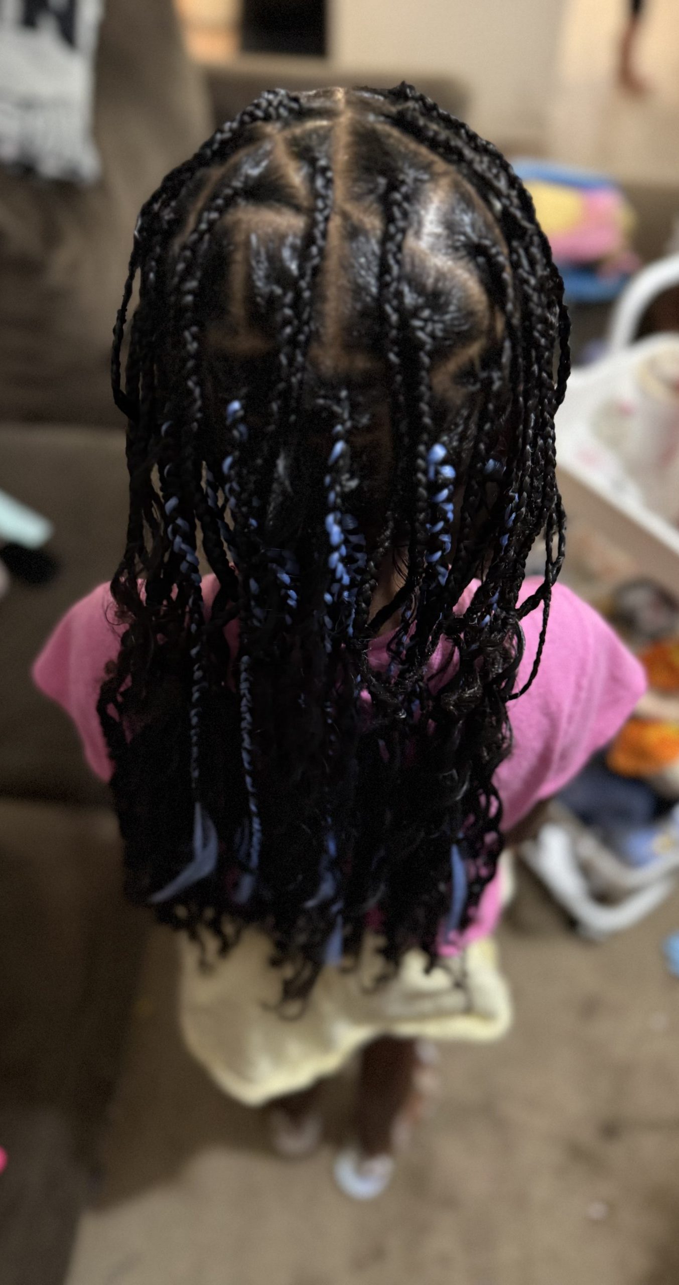 Long children’s braid style
