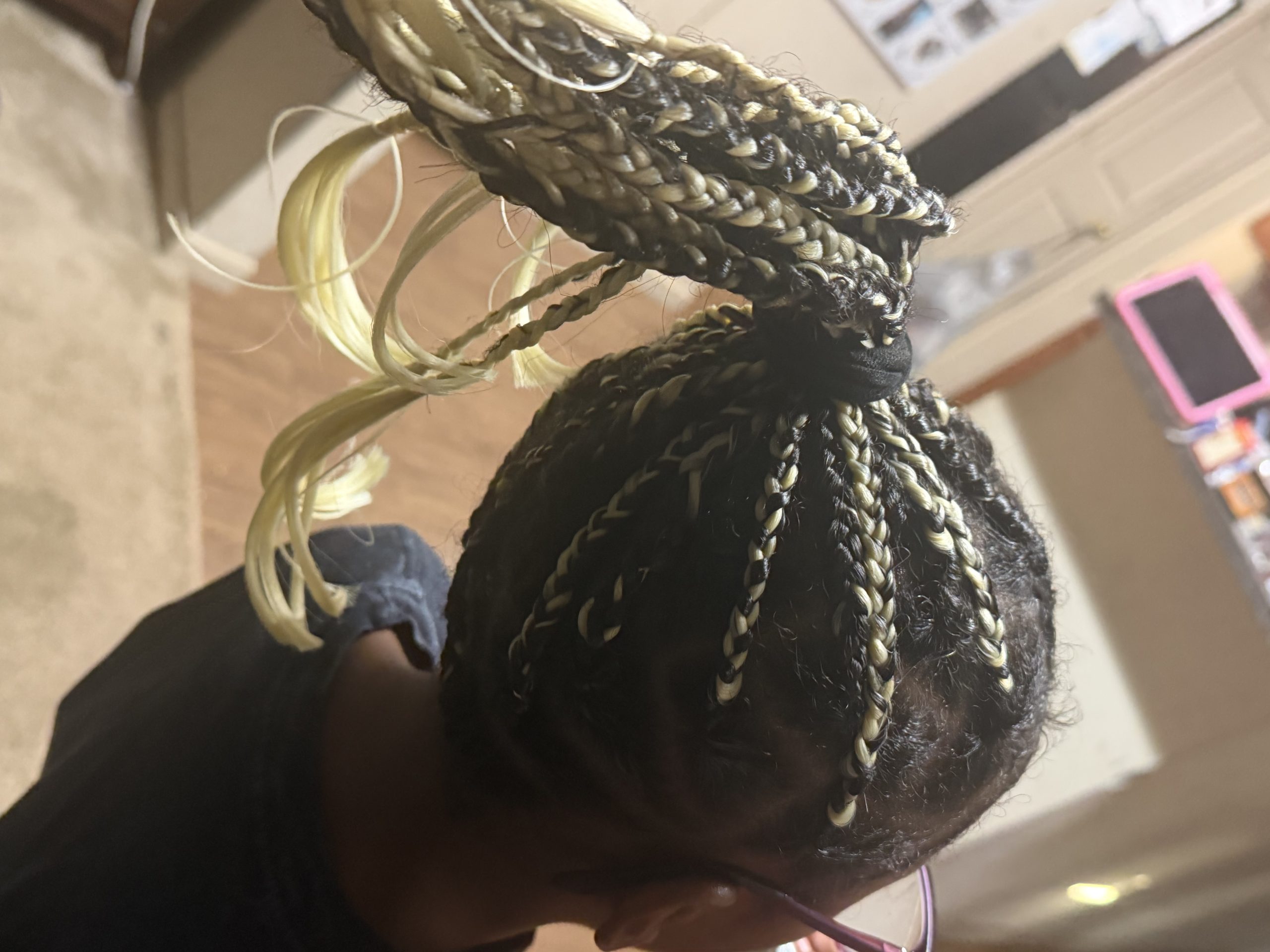 Detailed braided updo