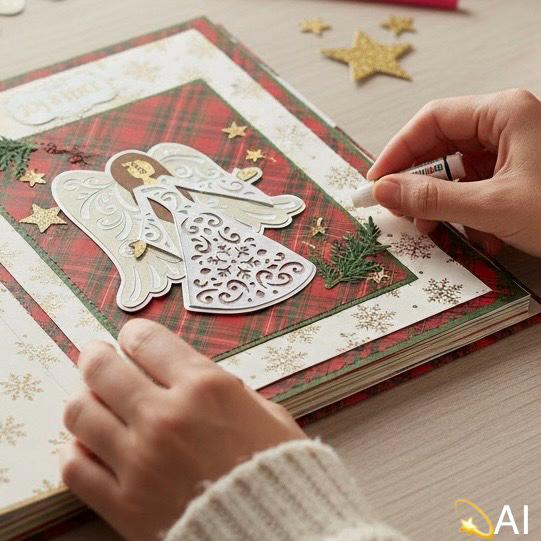 Angel Die Cut, Christmas Title, view 2