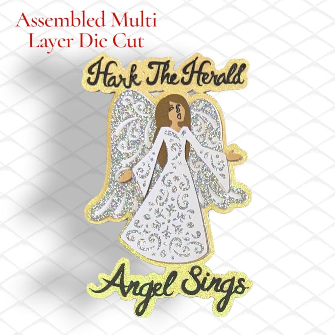 Angel Die Cut, Christmas Title, view 3