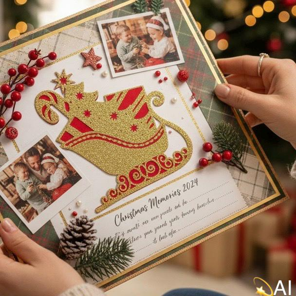 Santa's Sleigh Holiday Die Cut, view 2