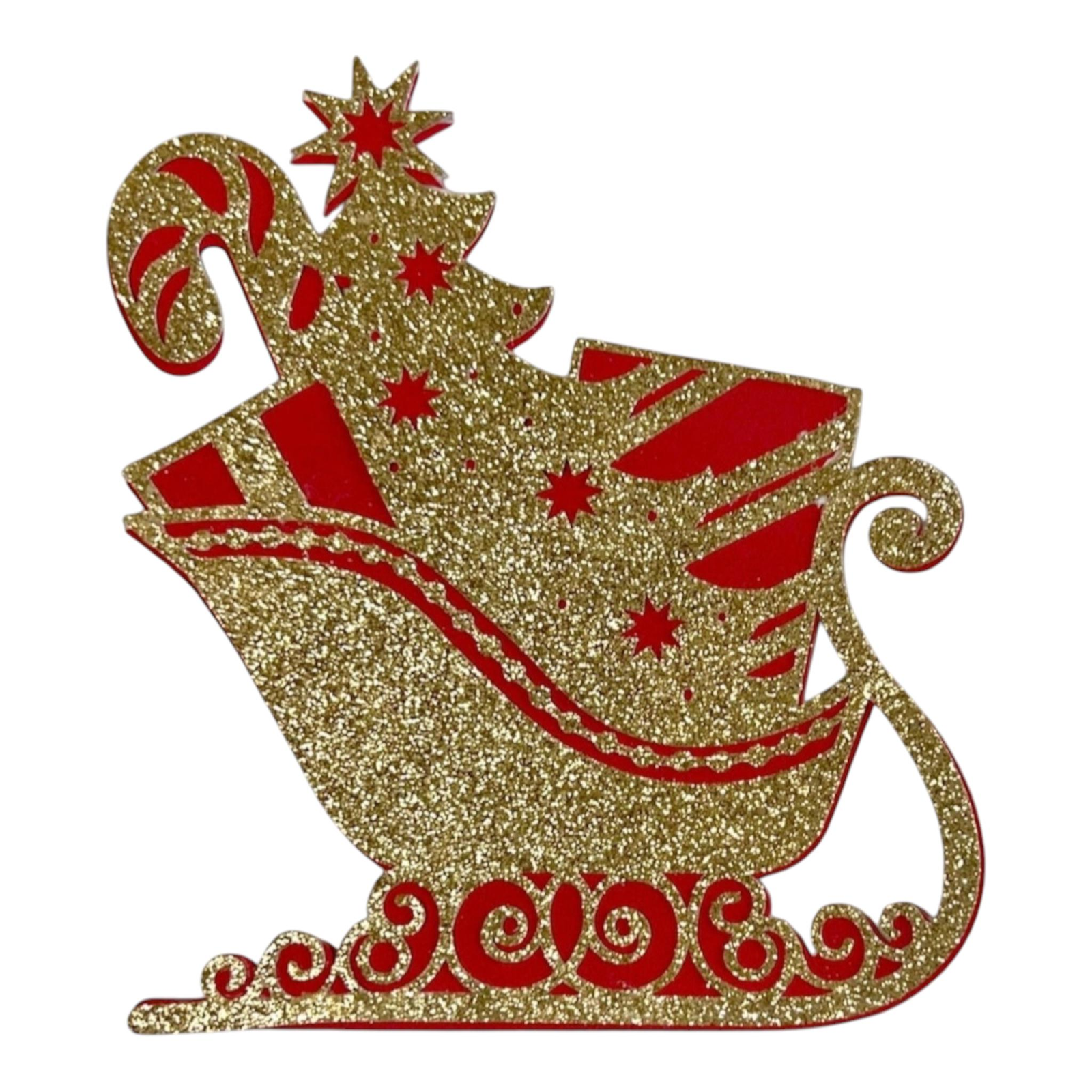 Santa's Sleigh Holiday Die Cut, view 3