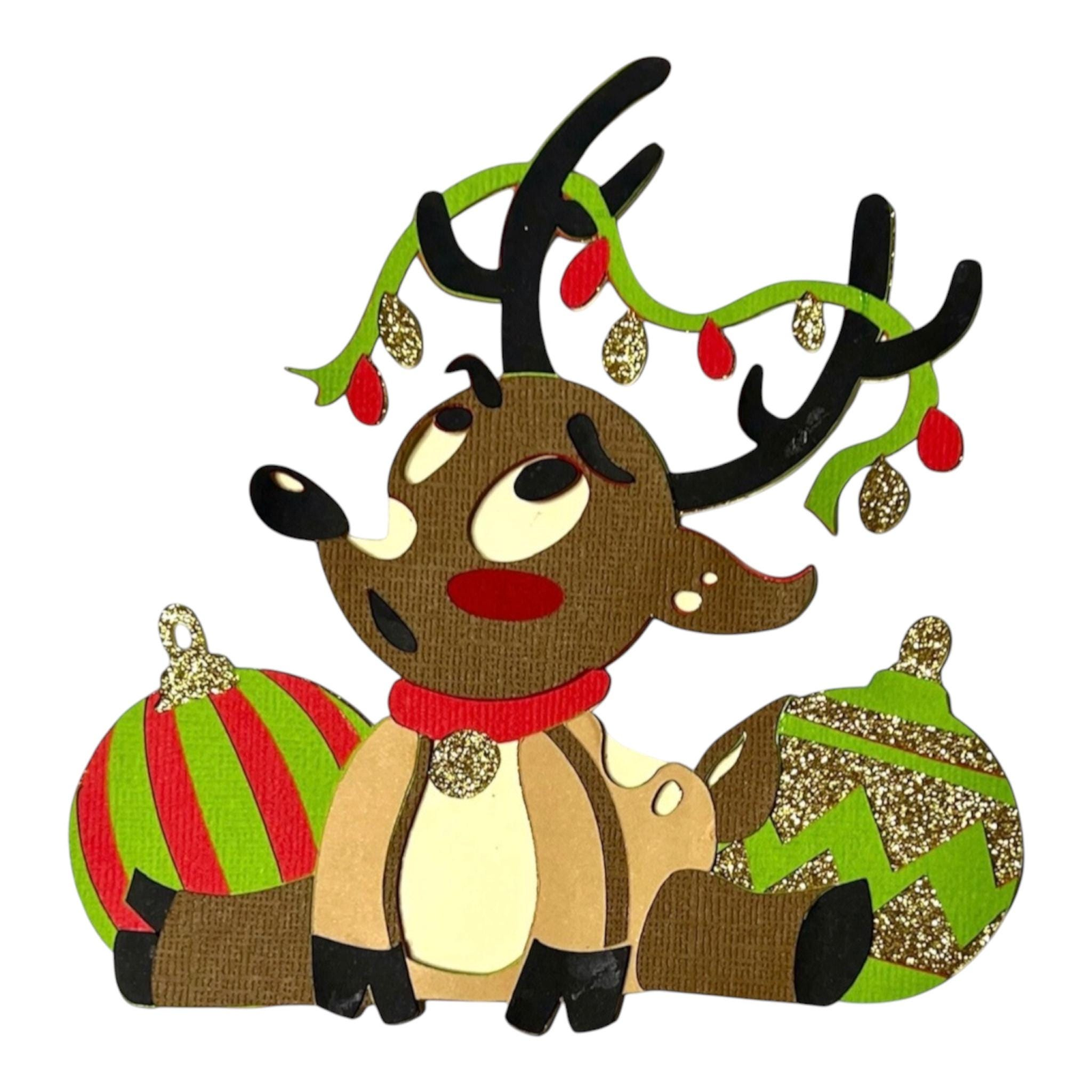 Reindeer & Lights Die Cut, view 3
