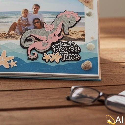 Seahorse Family Paper Piecing, view 2