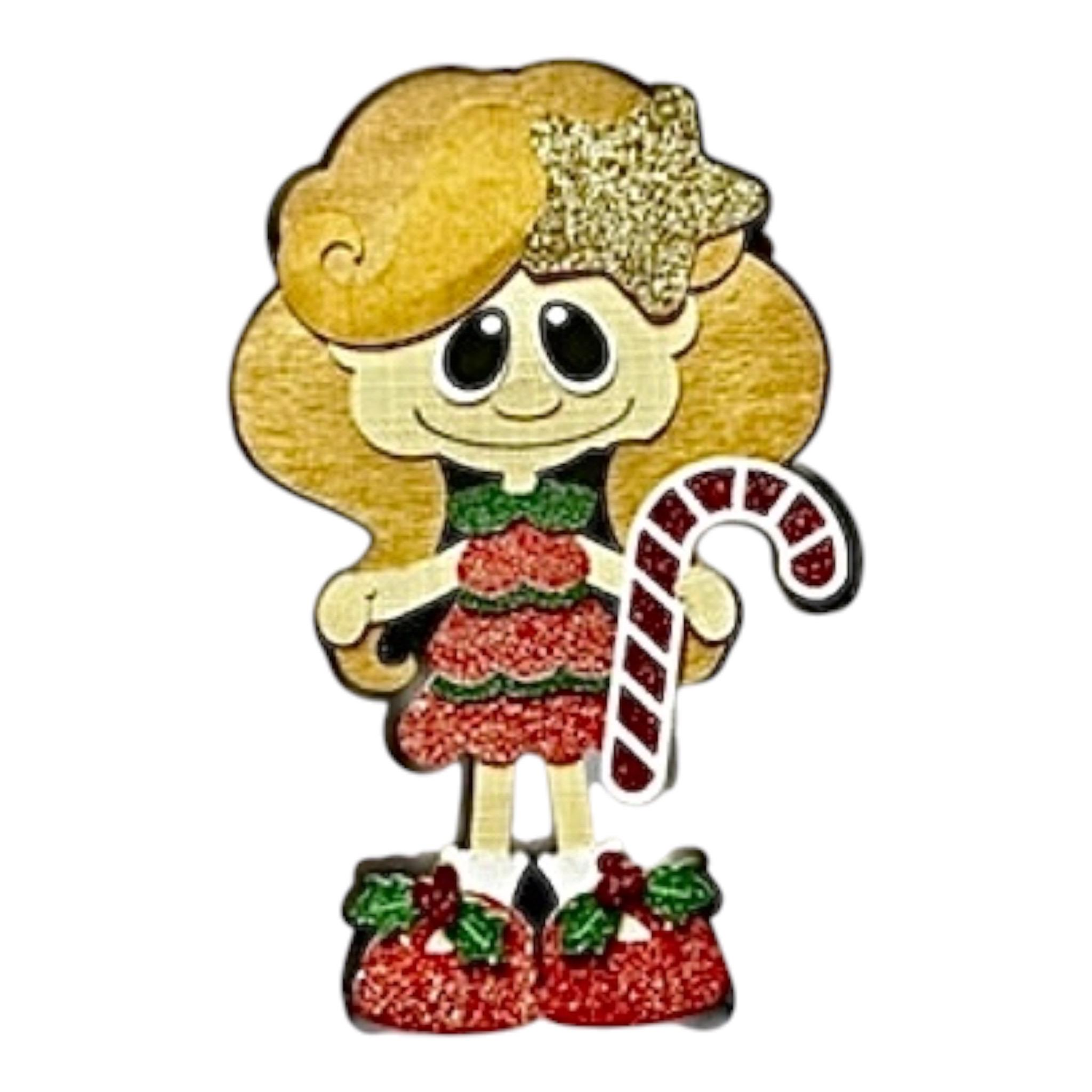 Christmas Girl Die Cut, Holiday, view 3