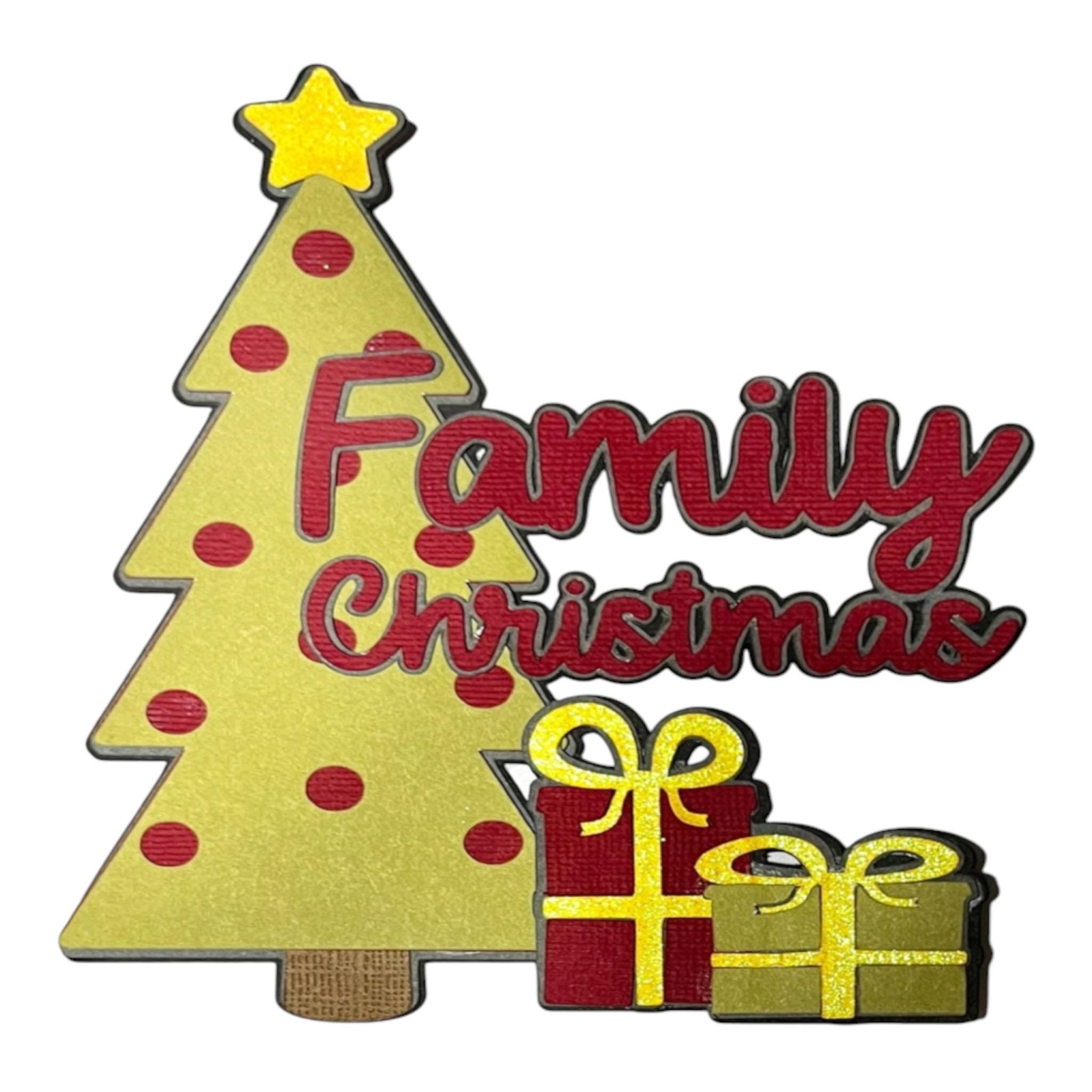 Family Christmas Layout Title, view 3