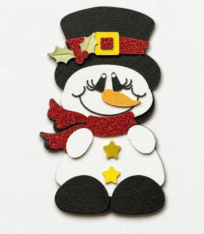 Snowman in a Top Hat Paper Piecing, view 3