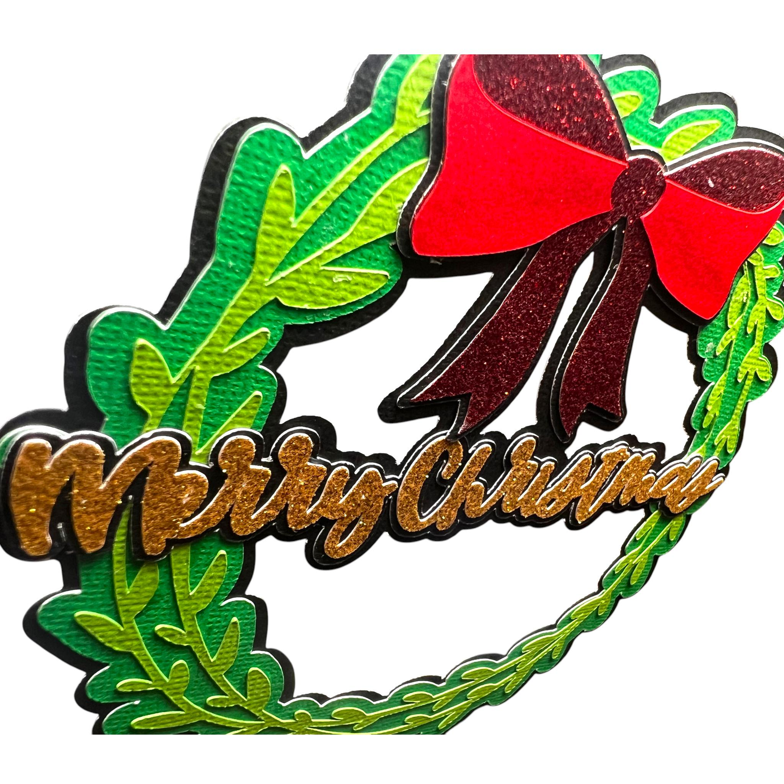 Christmas Wreath Die Cut Title, view 3
