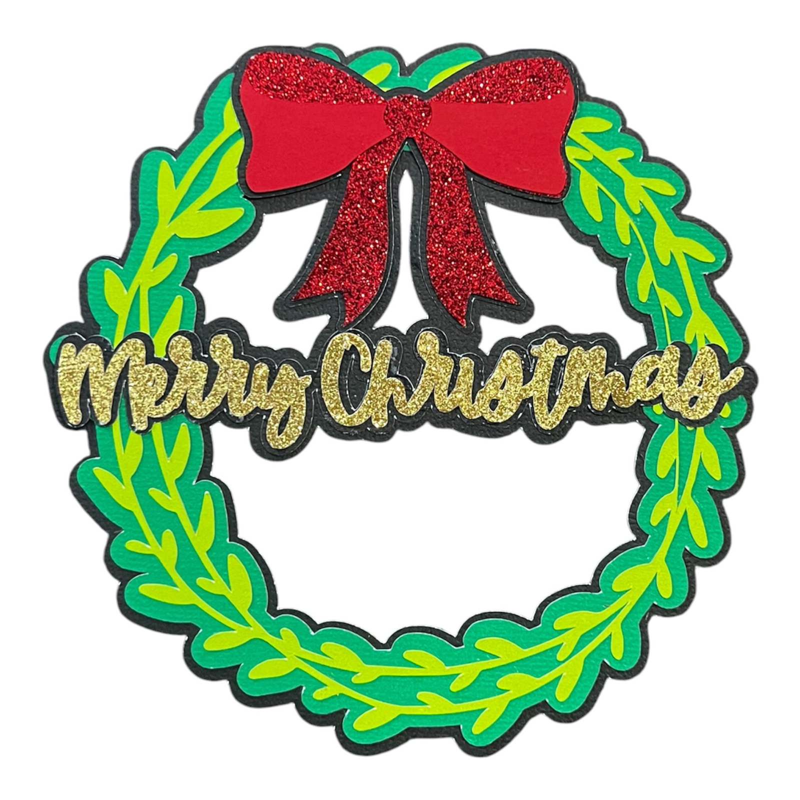 Christmas Wreath Die Cut Title, view 5