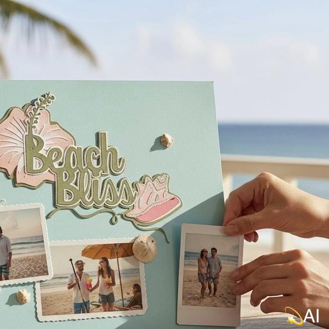Beach Bliss Layout Title, Tropical, view 2