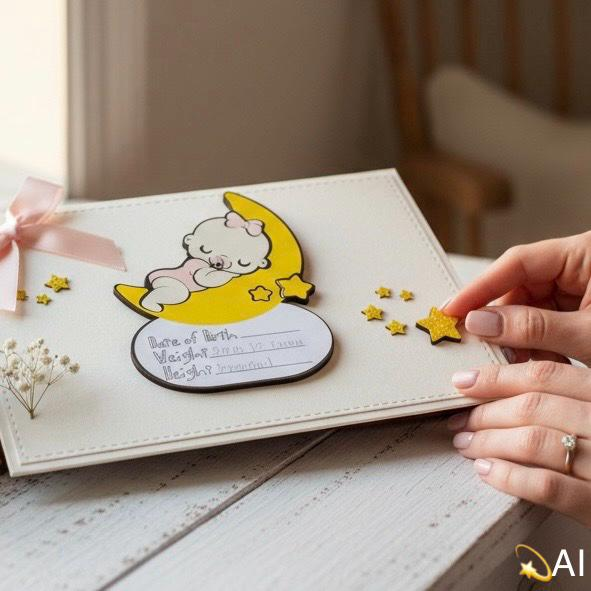 Sleeping Baby Die Cut, Nursery, view 2