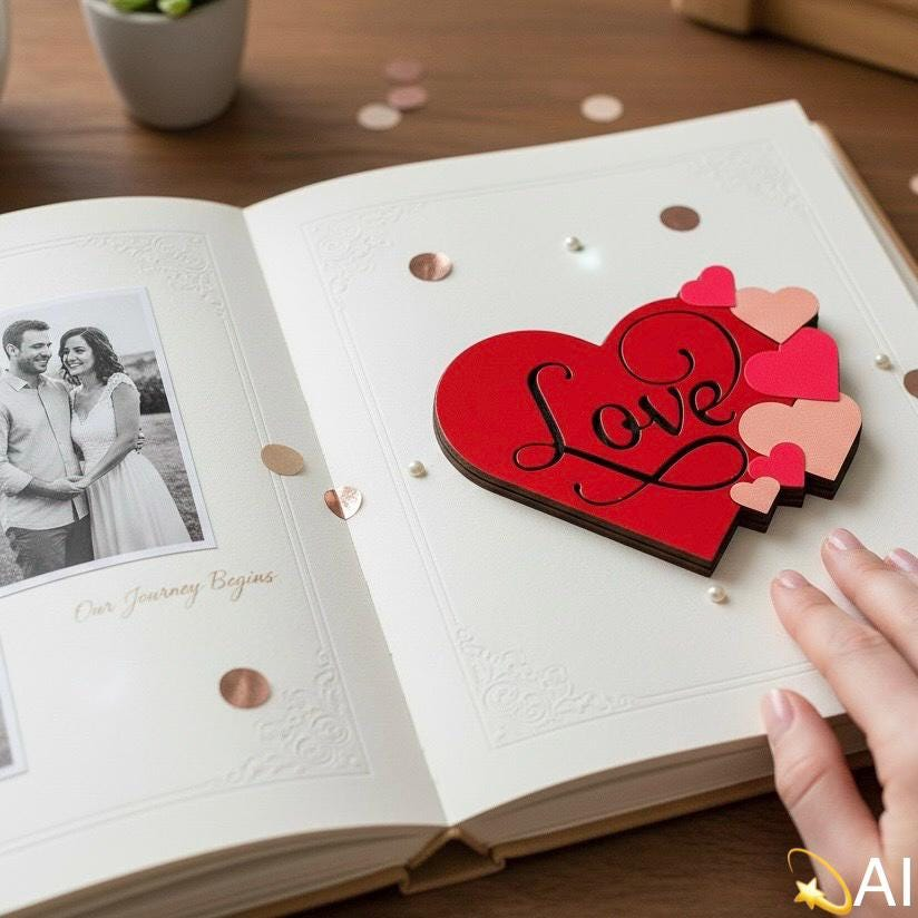 Love and Hearts Title Die Cut, view 2