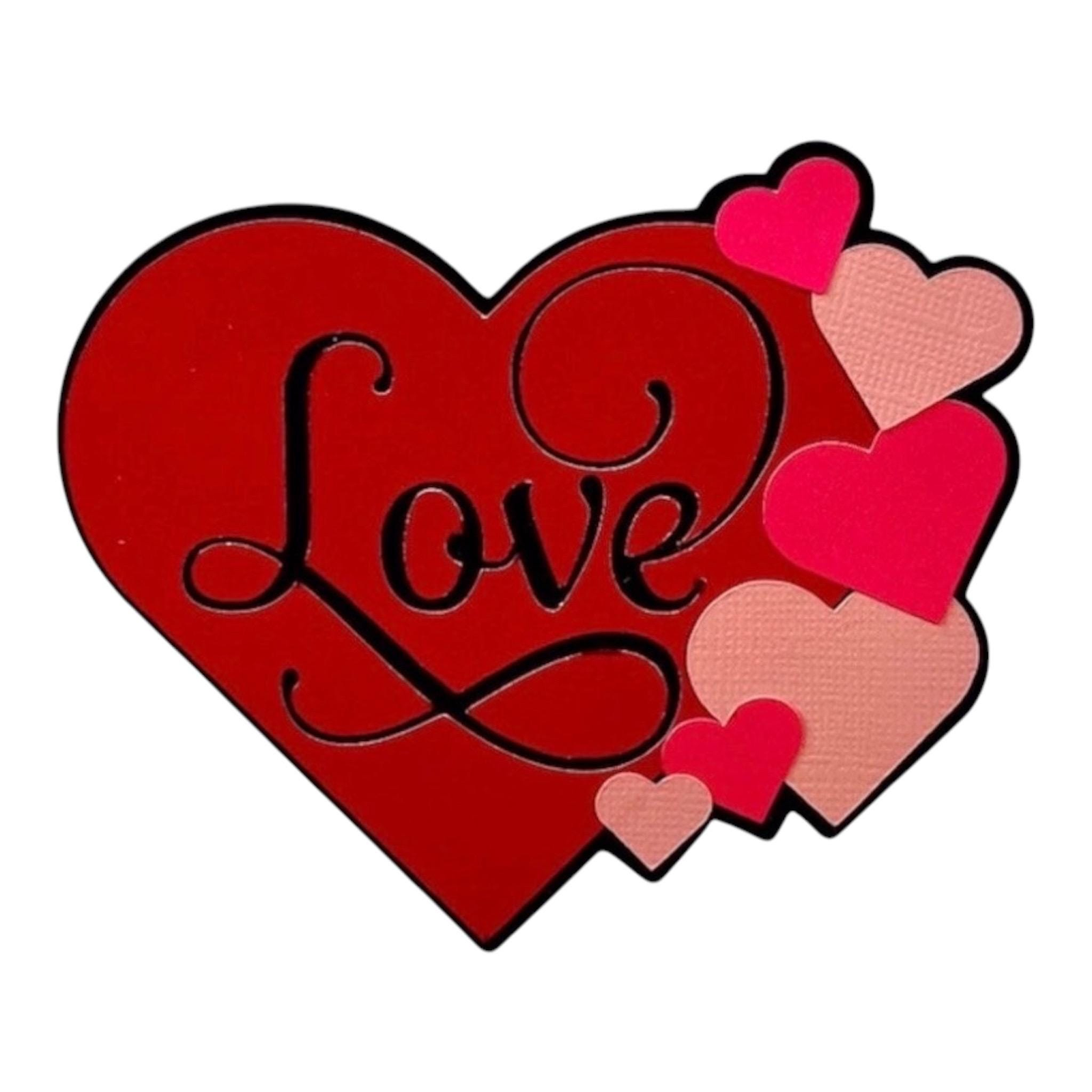 Love and Hearts Title Die Cut, view 3