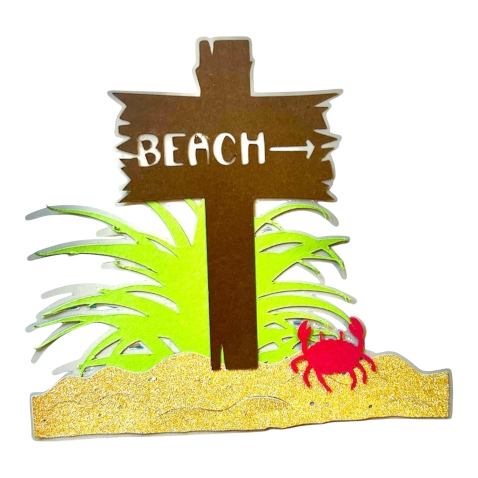 Beach Sign, Summer Layout Title, view 3