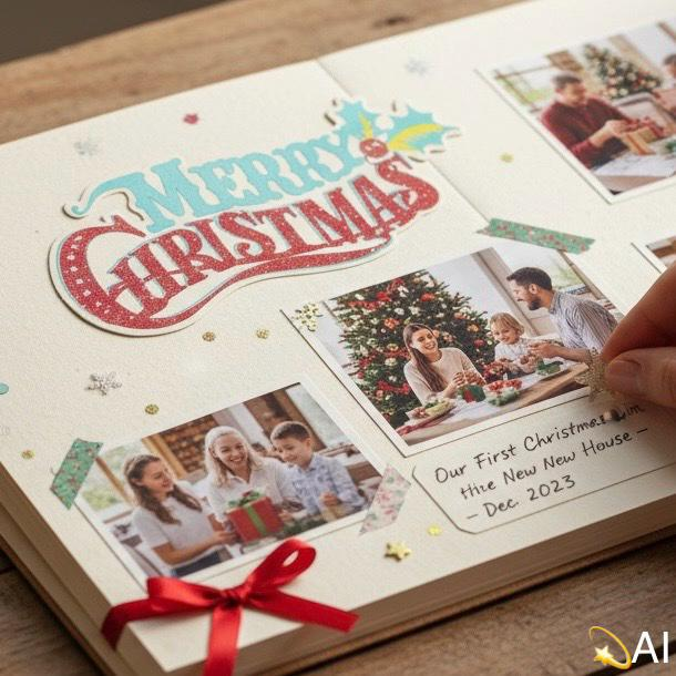 Merry Christmas Title, Holiday Page, view 4